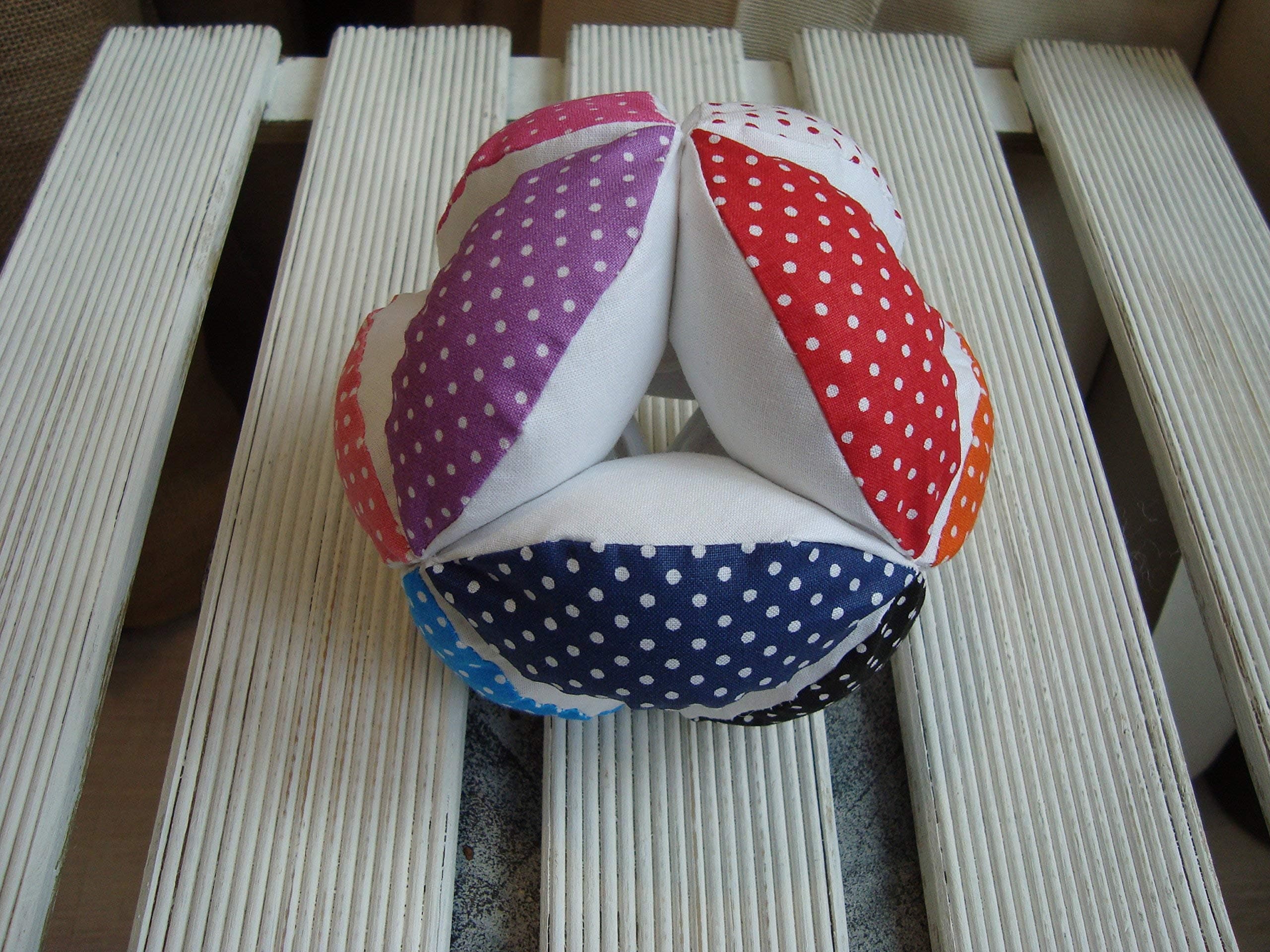 Puzzle ball, Montessori baby toy, fabric ball