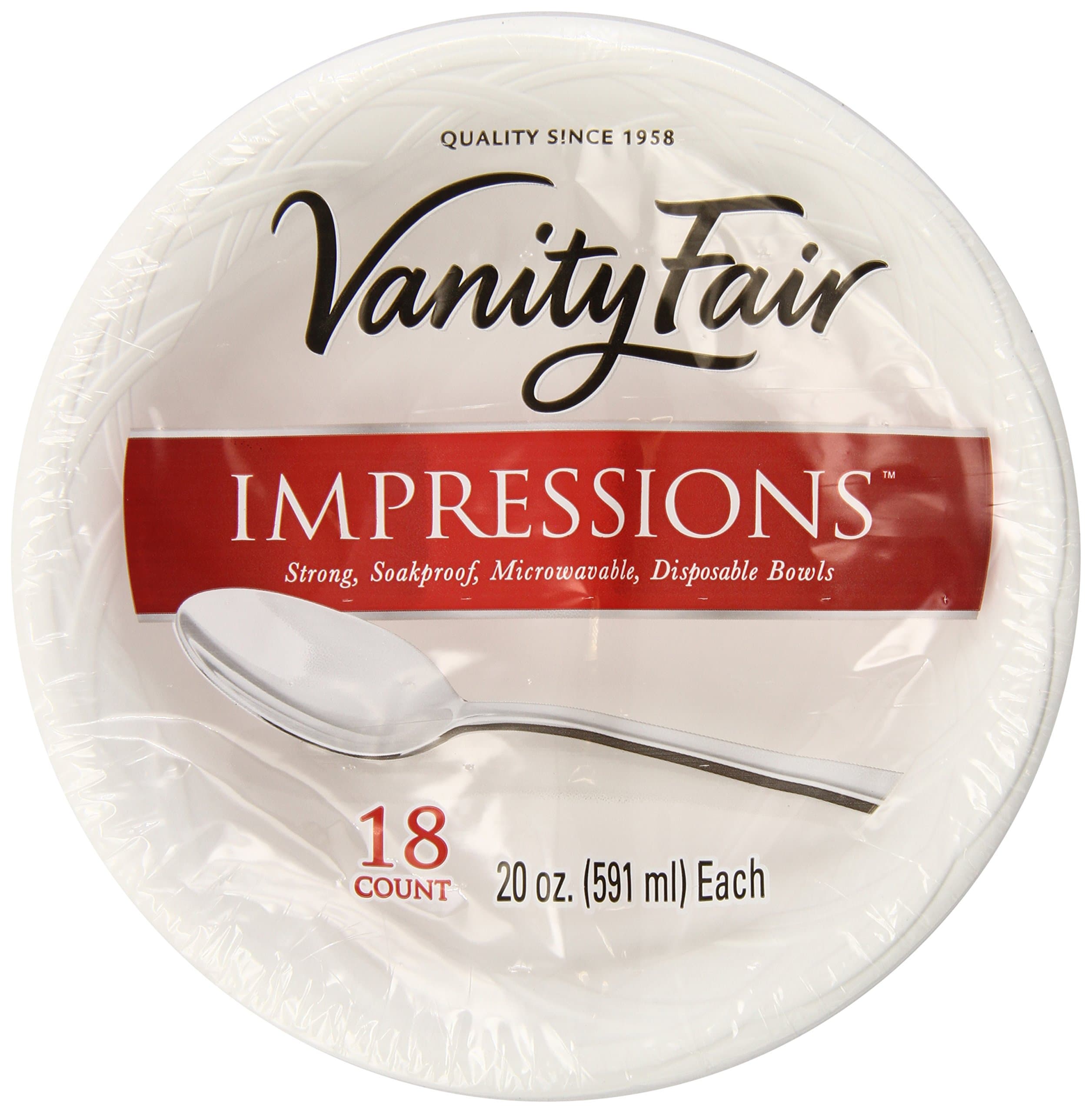Vanity Fair Bowls, 18 Count (Pack of 3)