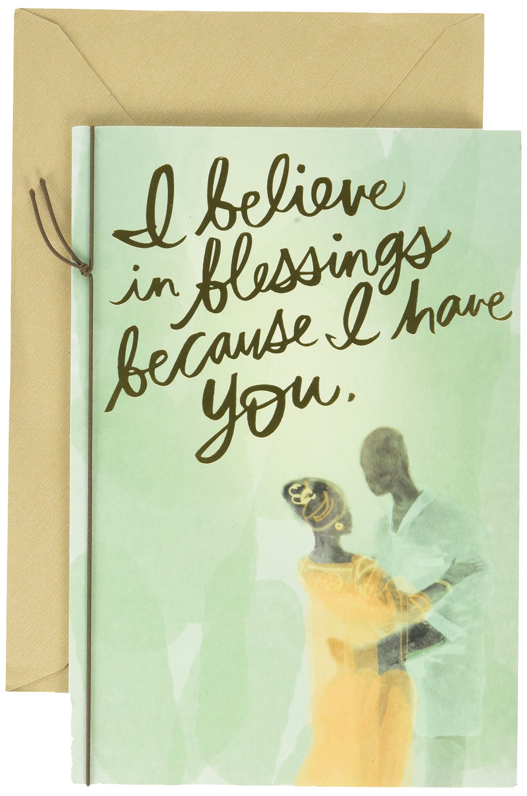 Hallmark Mahogany Romantic Religious Birthday Card (Believe in Blessings)