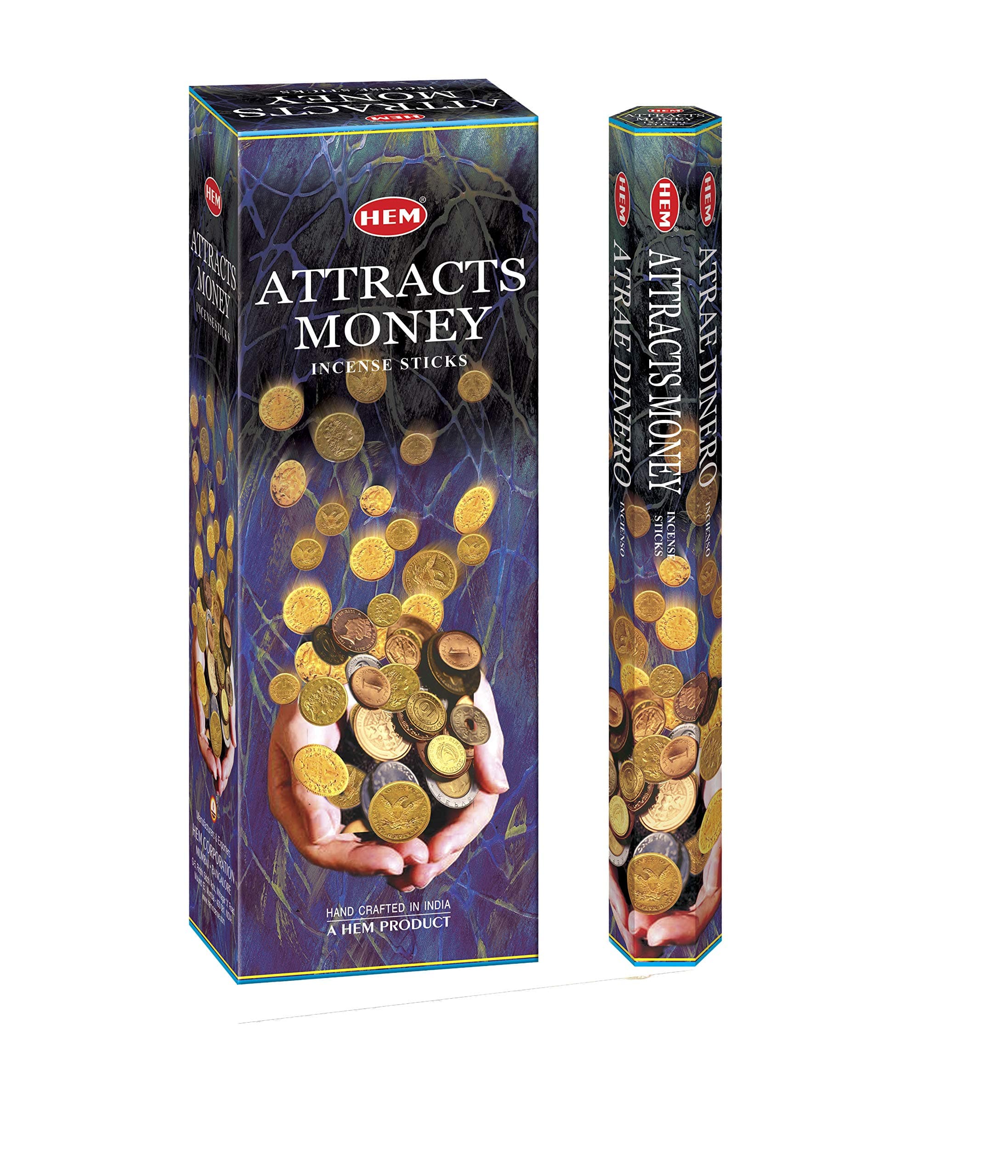 HEM Attracts Money - Box of Six 20 Gram Tubes - Incense