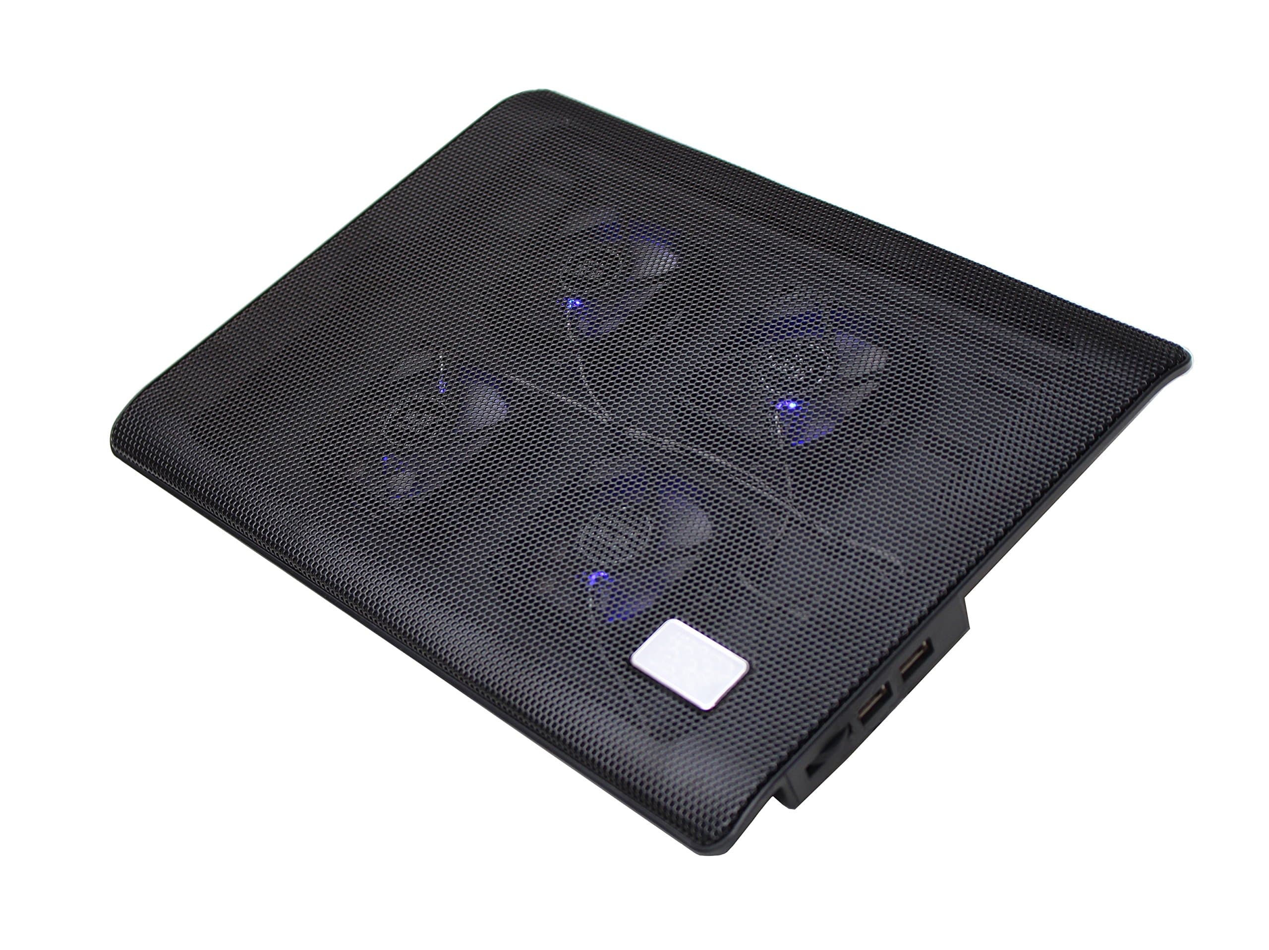 IBSound Super-Slim Laptop Cooler Cooling Pad Ultra-Portable and Light Weight with Super Quiet and Powerful Turbo Fans_4 Fan Black
