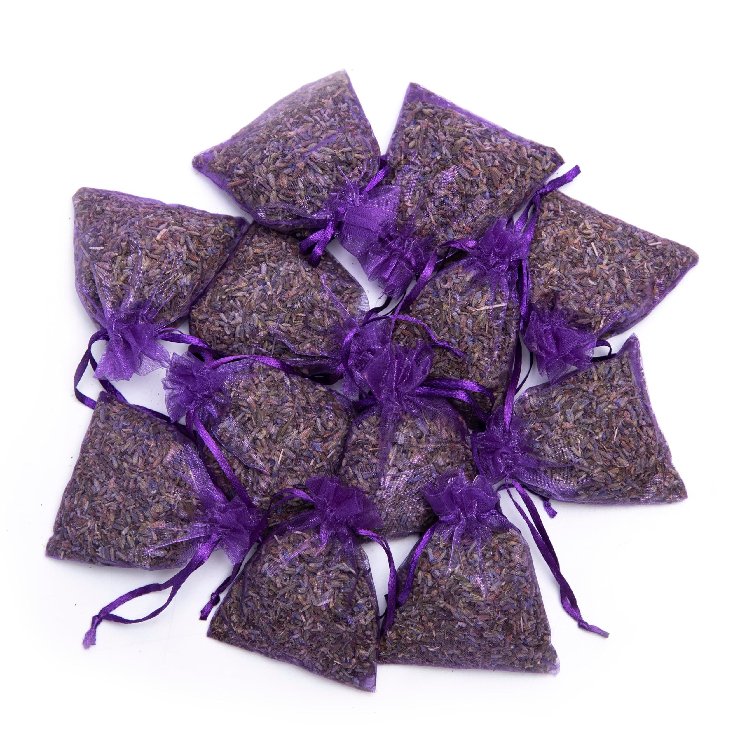 Bag of 12 Sachets Dried Lavender Flower Lavender Sachets for Drawers and Closets, LV-B-1