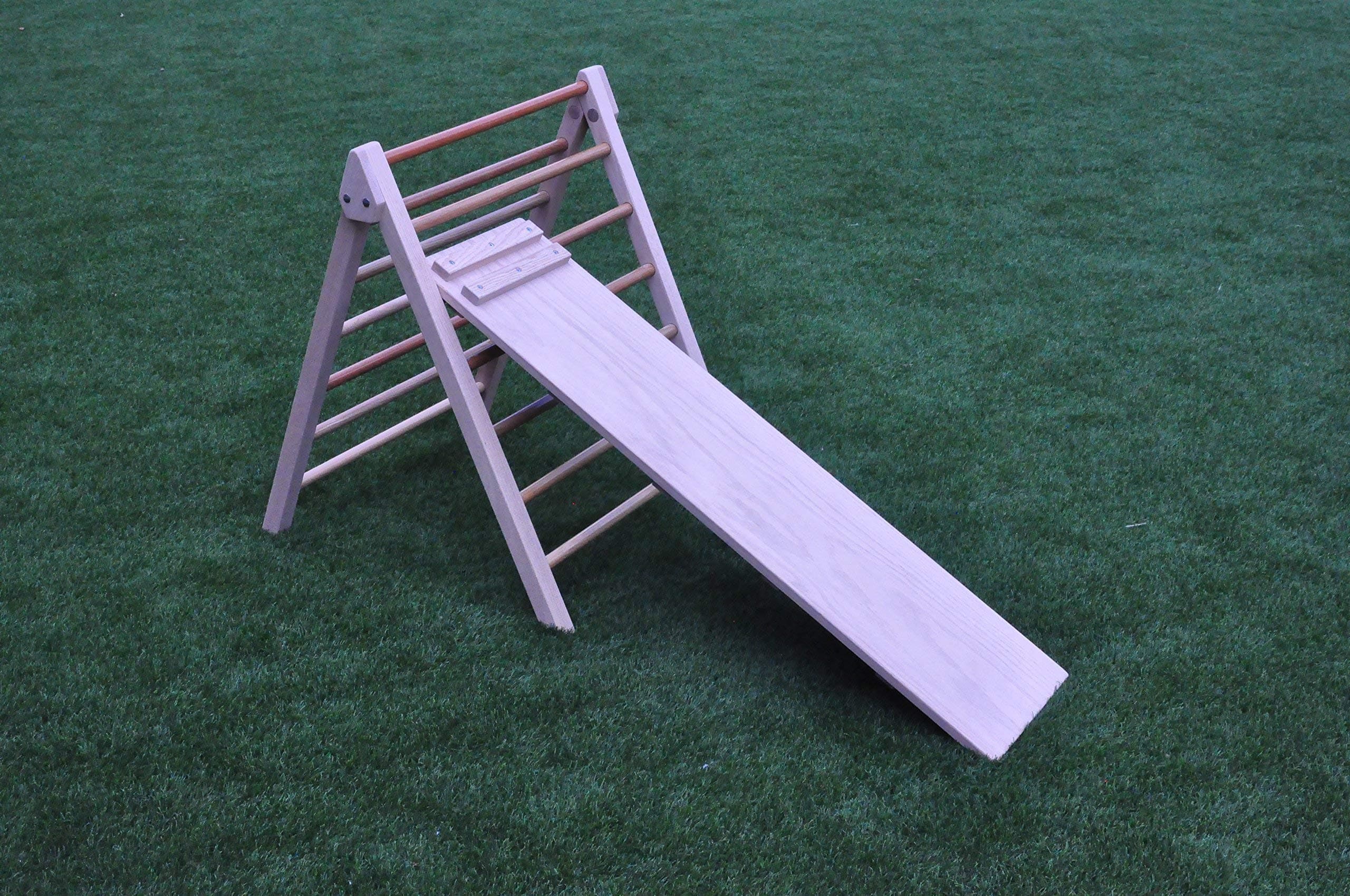 Reversible Climbing Ramp and Slide a great addition to our STEP Pikler Triangle Toddler Climber for a Montessori Classroom or Household made of solid American Oak 48x12x3/4