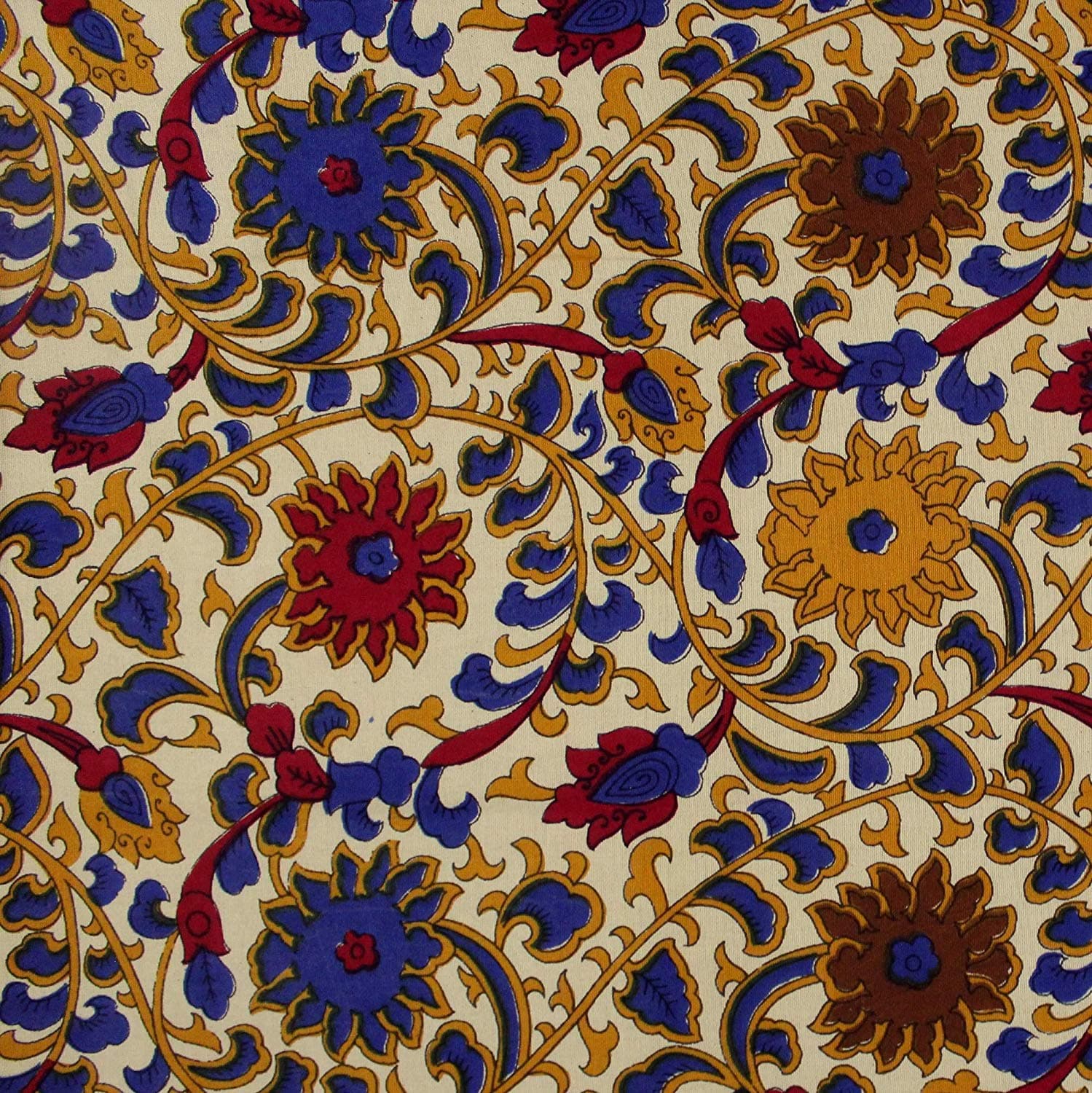 Indian Bedspread Cotton Sunflower Print