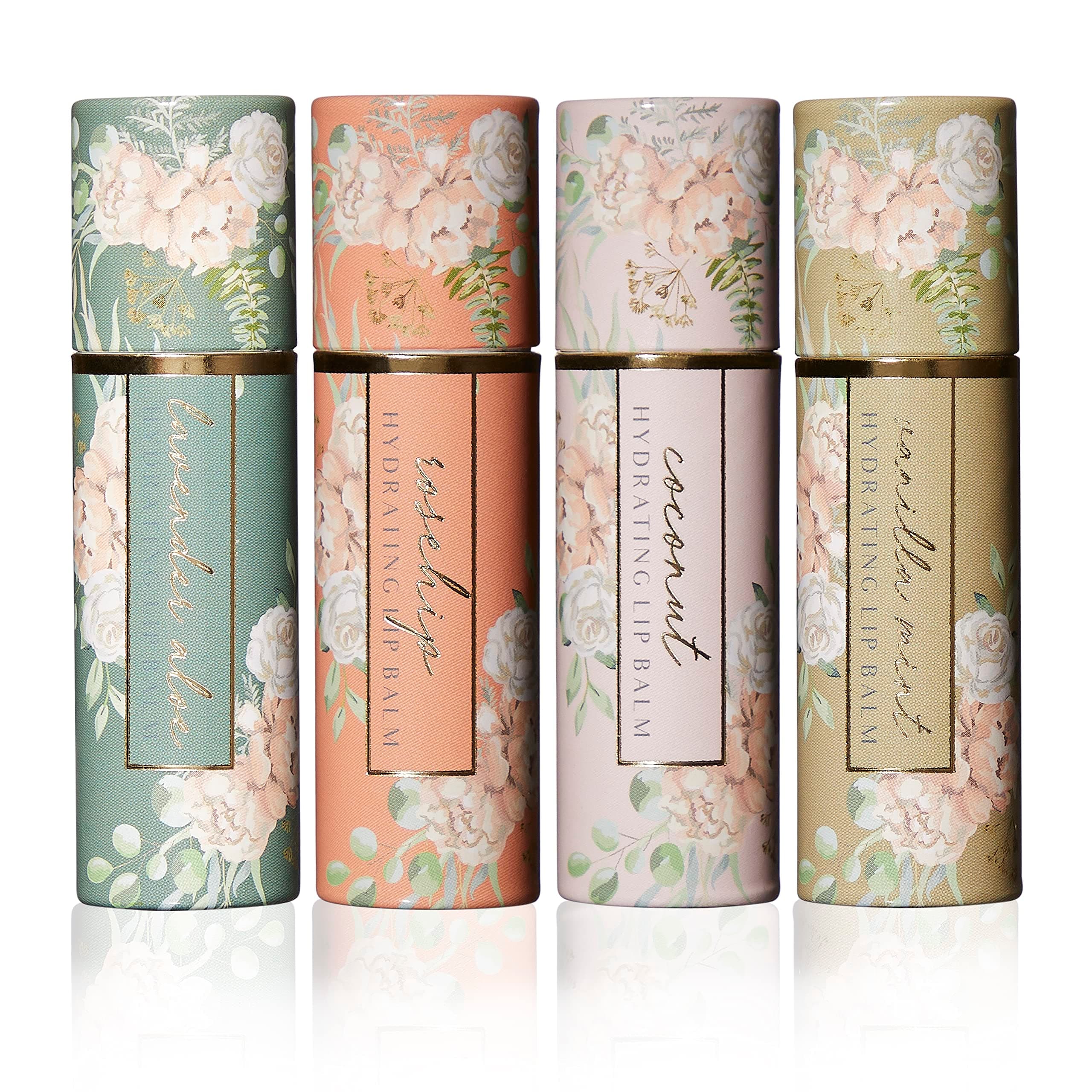 Nicole Miller Lip Balm Collection (Lavender, Rosehip, Coconut, and Vanilla Mint)