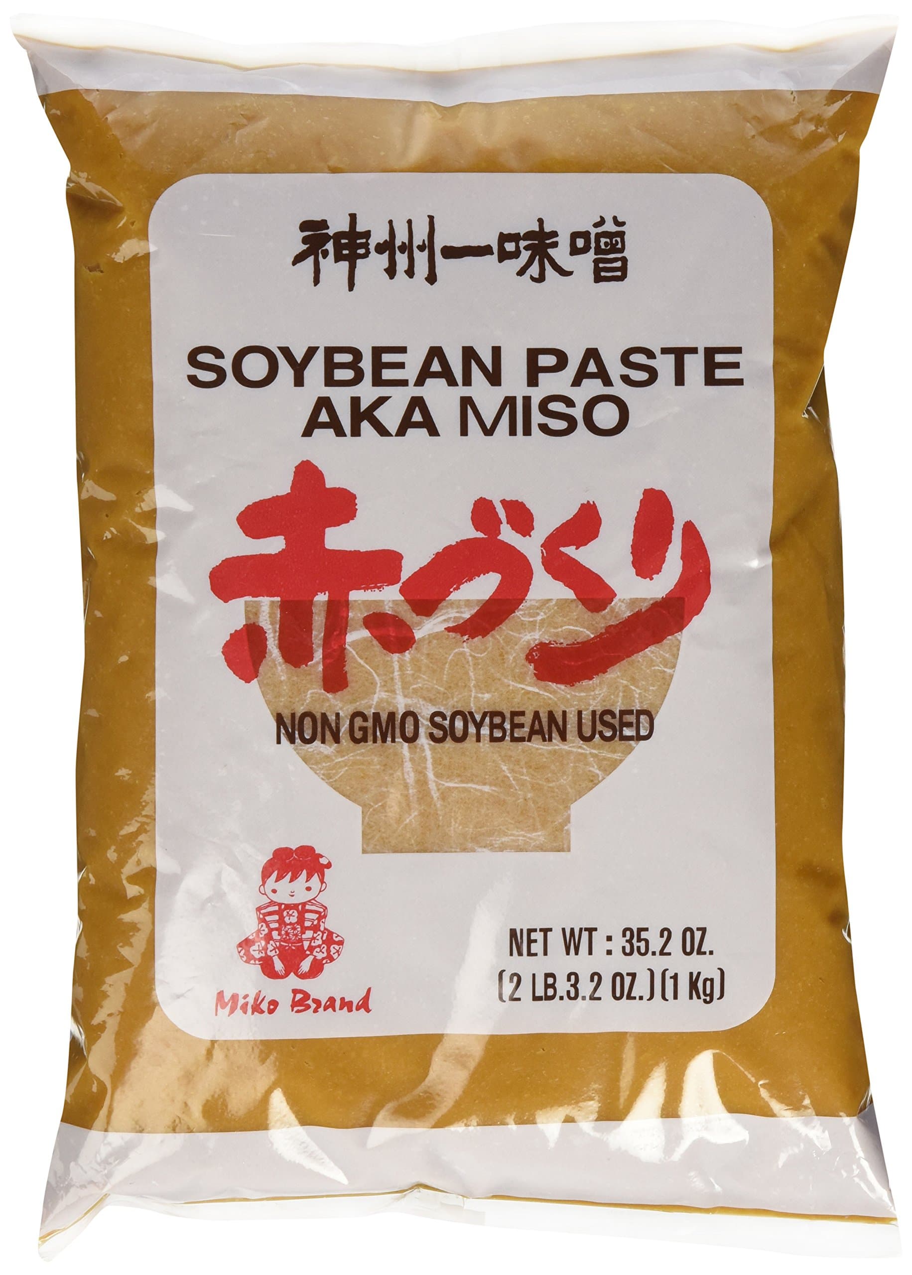 Aka Red Miso Paste Soybea paste NON GMO No MSG Added 35.2oz Miko Brand