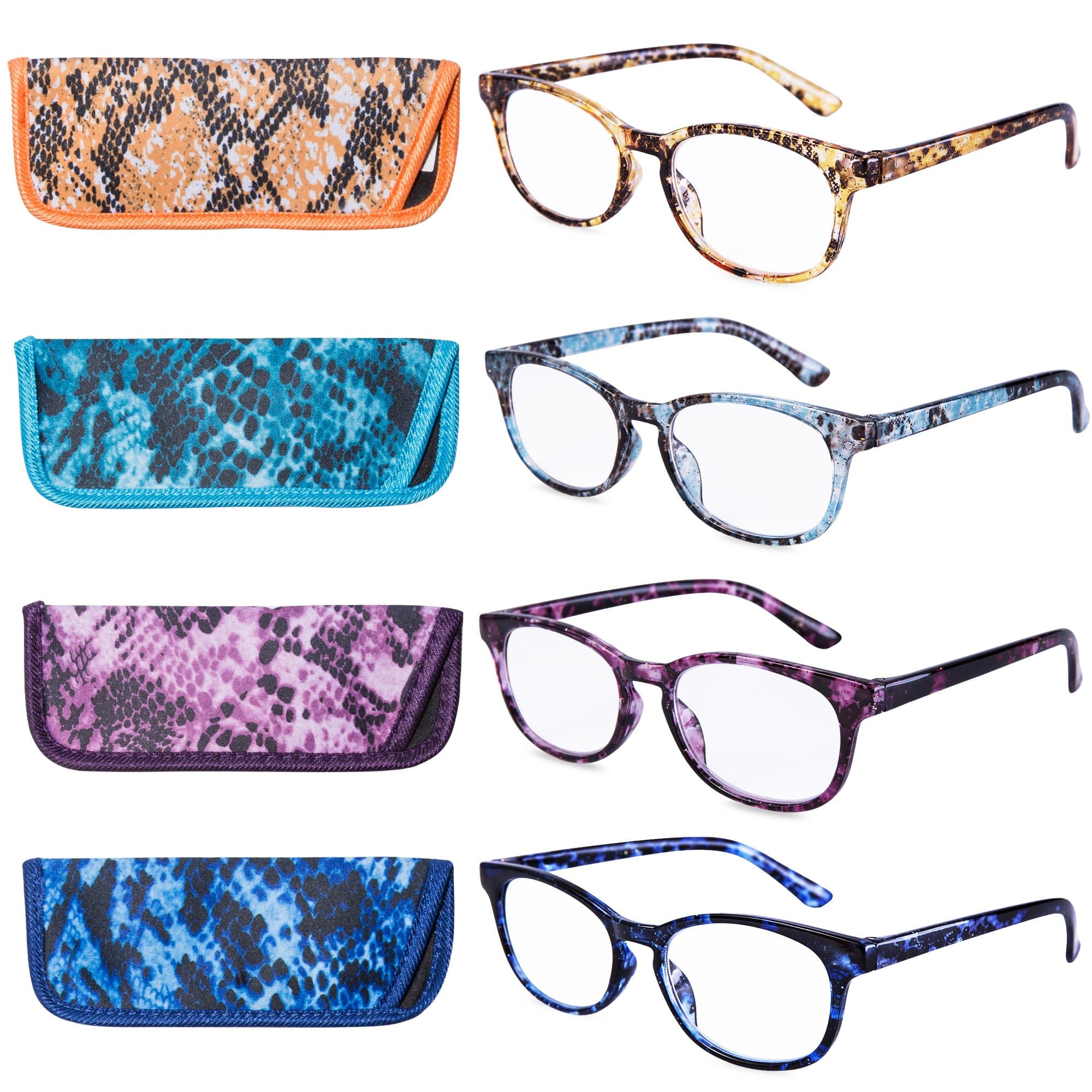 Reading Glasses 4 Pack Quality Fashion colorful Readers for women