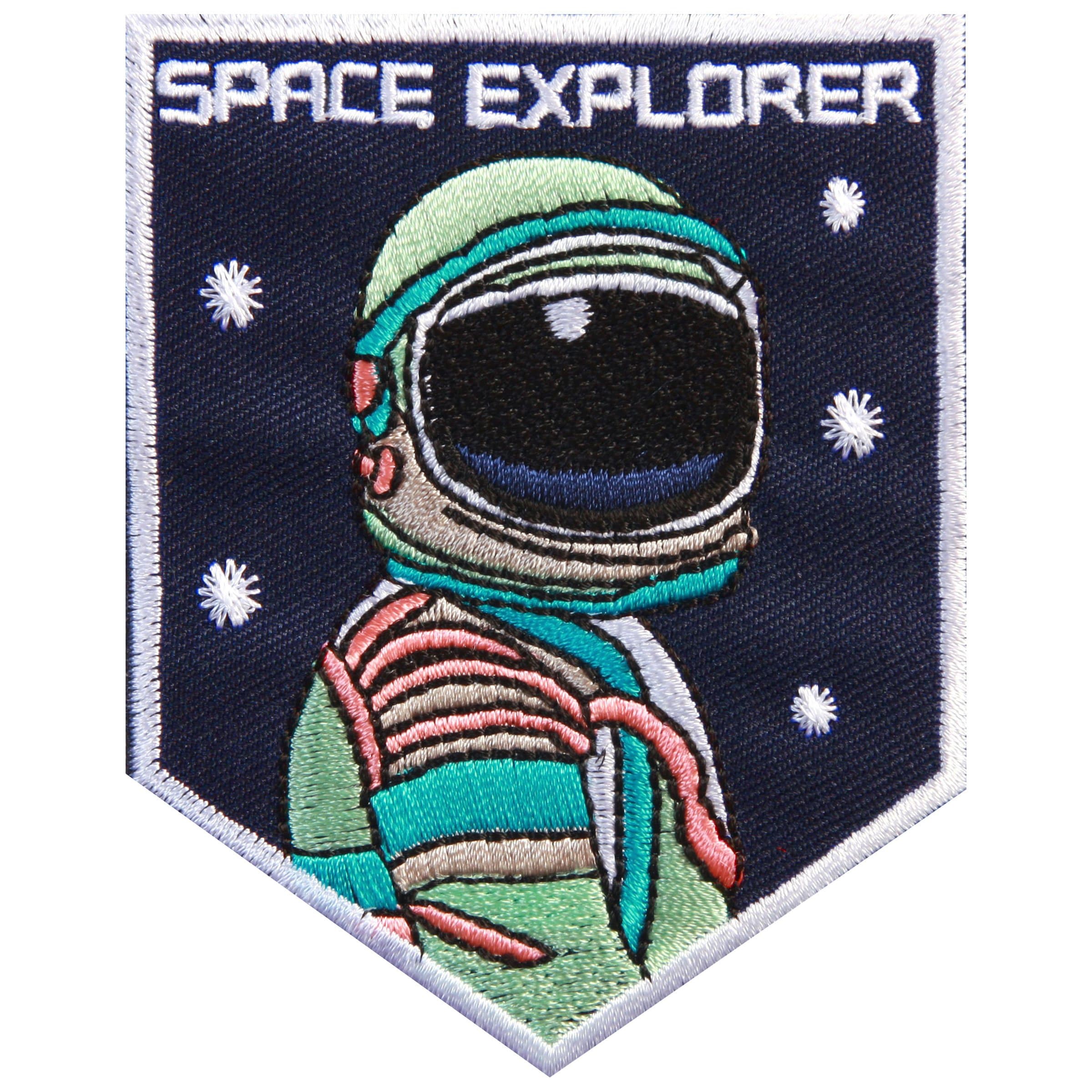 Astronaut Iron On Patch/Sew On Fancy Dress Costume Badge Spaceman Space Explorer NASA