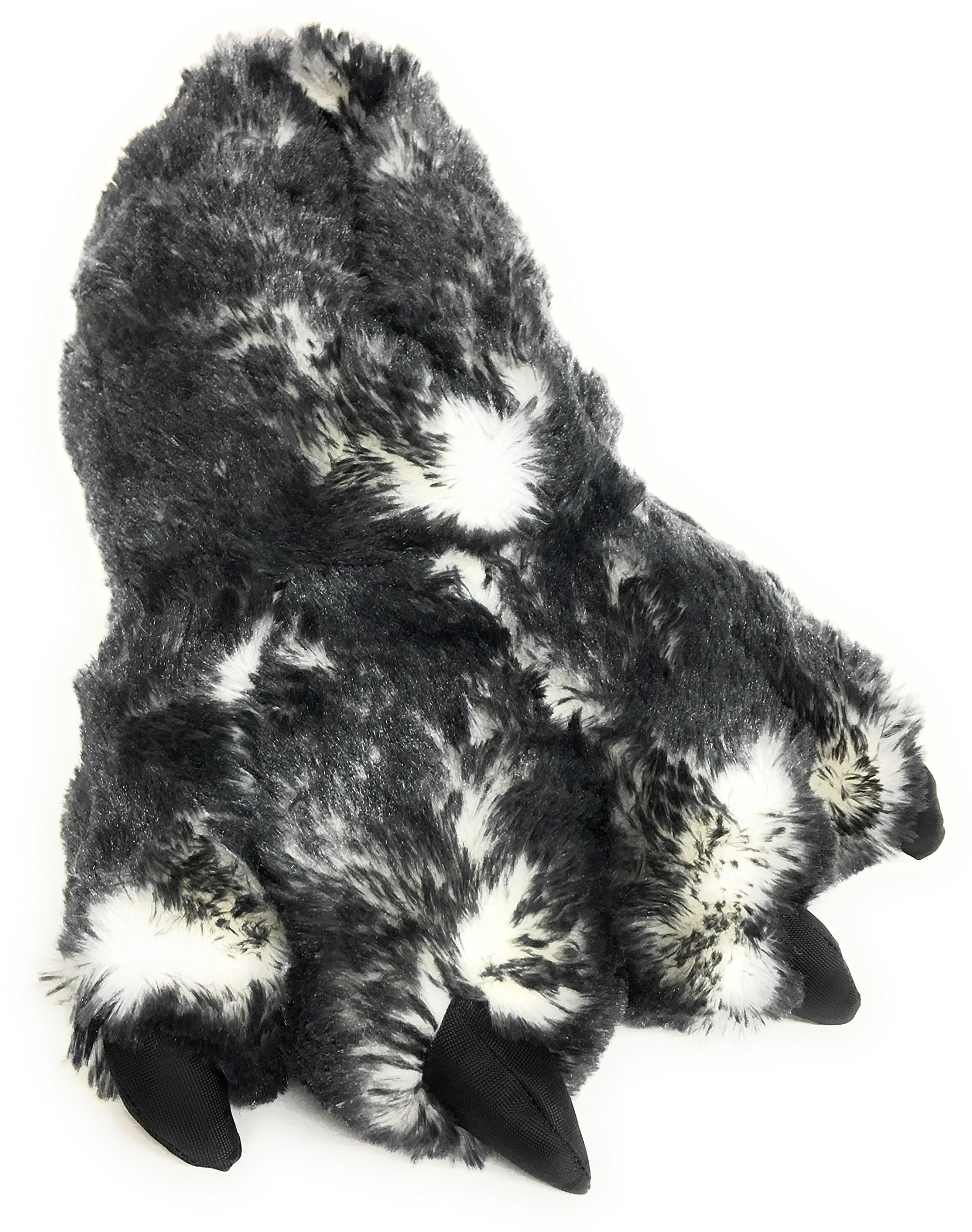 Wild Ones Furry Animal Claw Slippers for Toddlers, Kids and Adults