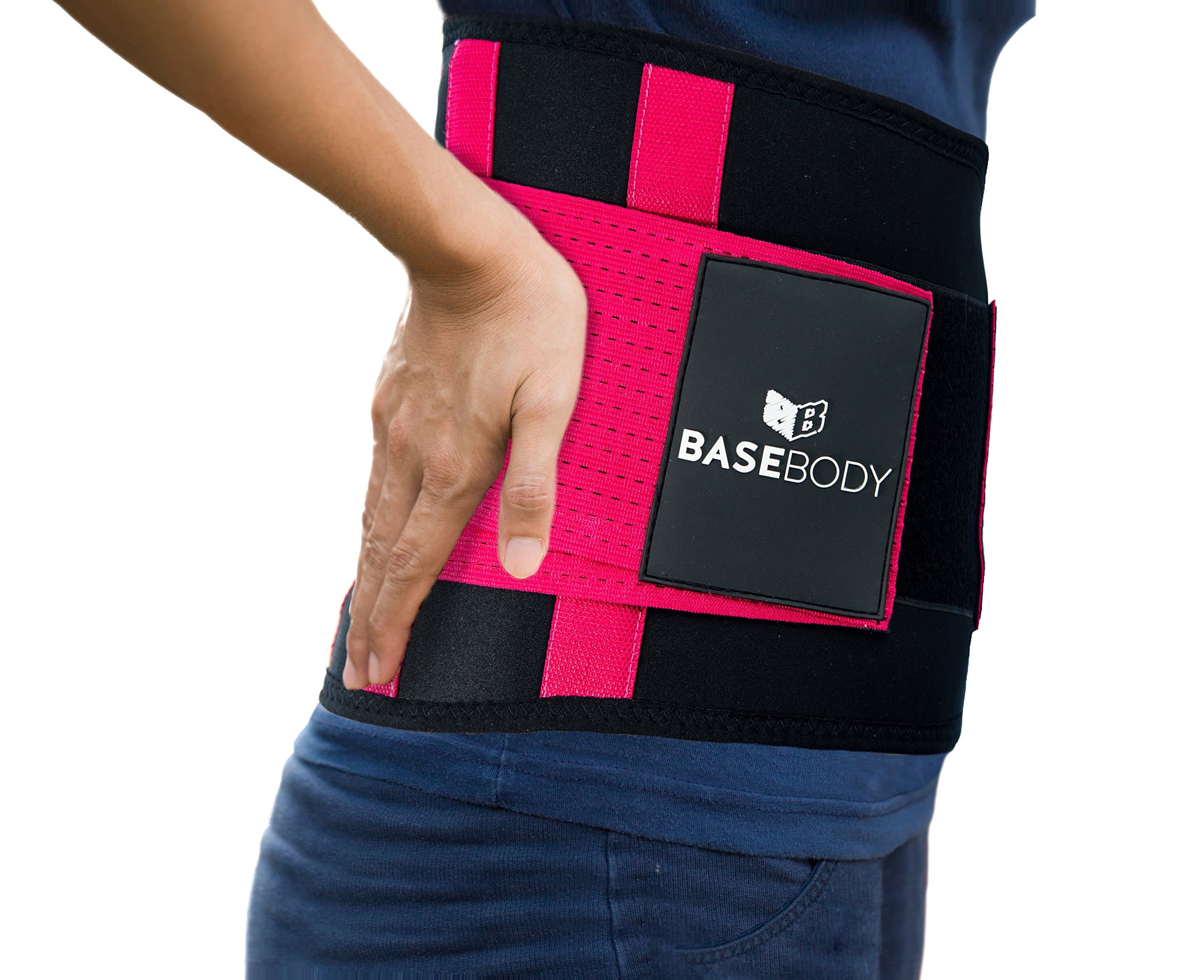 BaseBodyBack Support - Lumbar Back Brace - Lower Back Belt for Pain Relief and Injury Prevention - Double Adjustment For Men and Women and Sizes