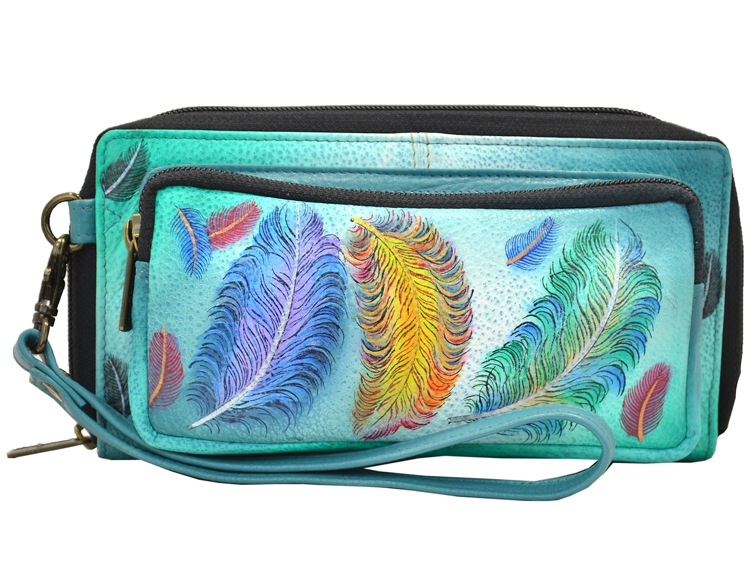 Anuschka Handpainted Leather Women's RFID Blocking Zip Around Wallet