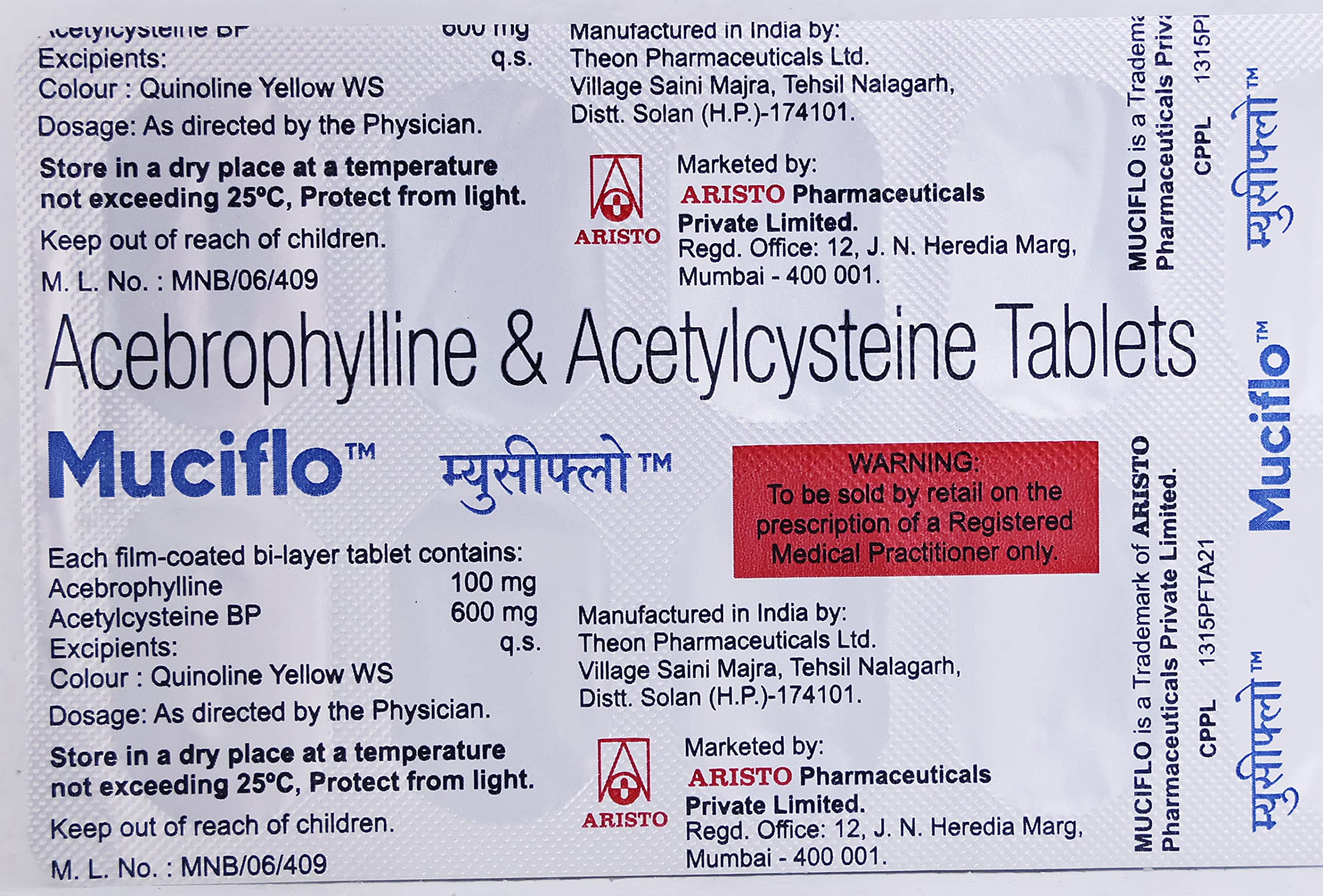 Muciflo 100/600 - Strip of 10 Tablets