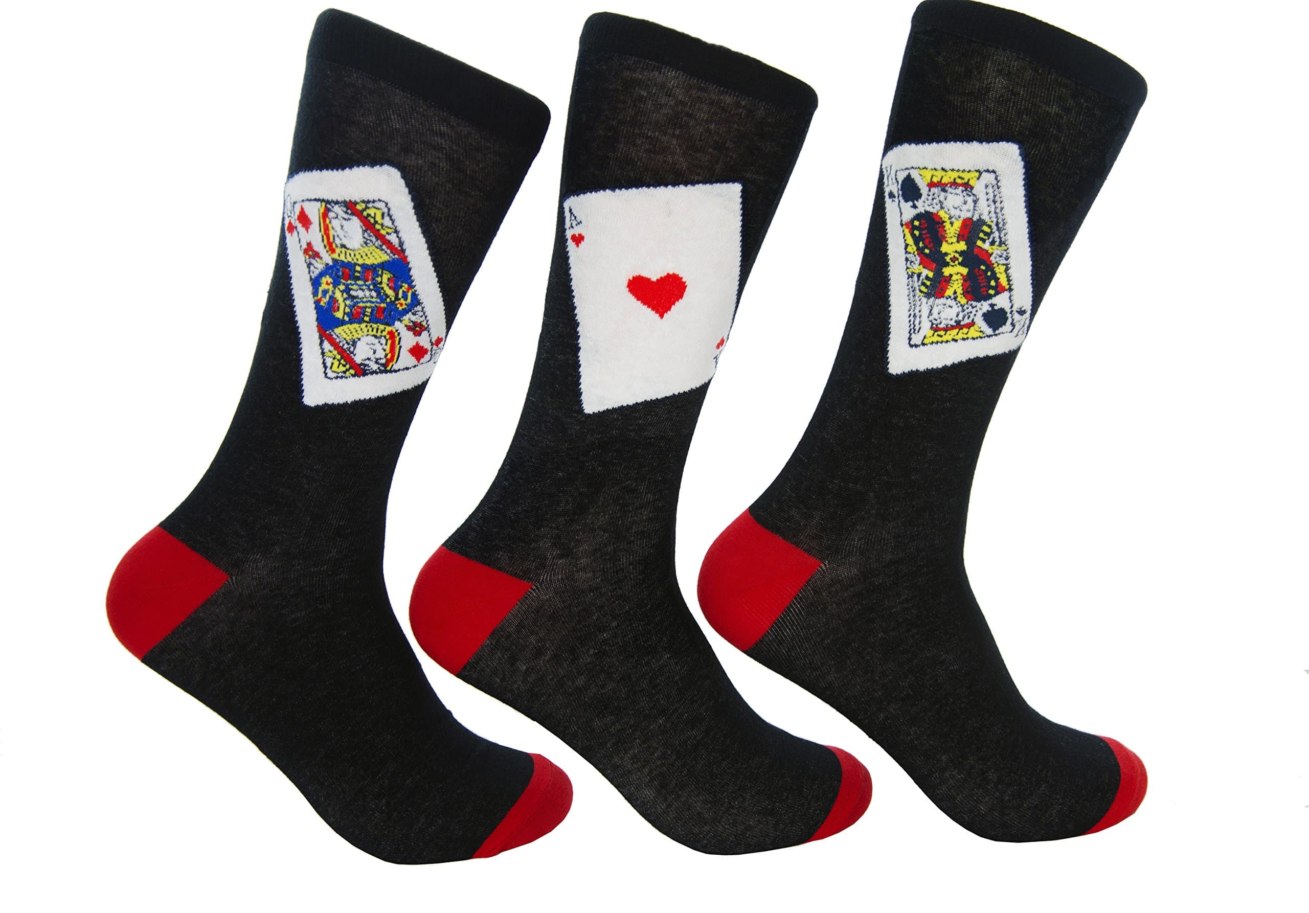 Women's Blackjack Socks (3 individual mismatched socks!)