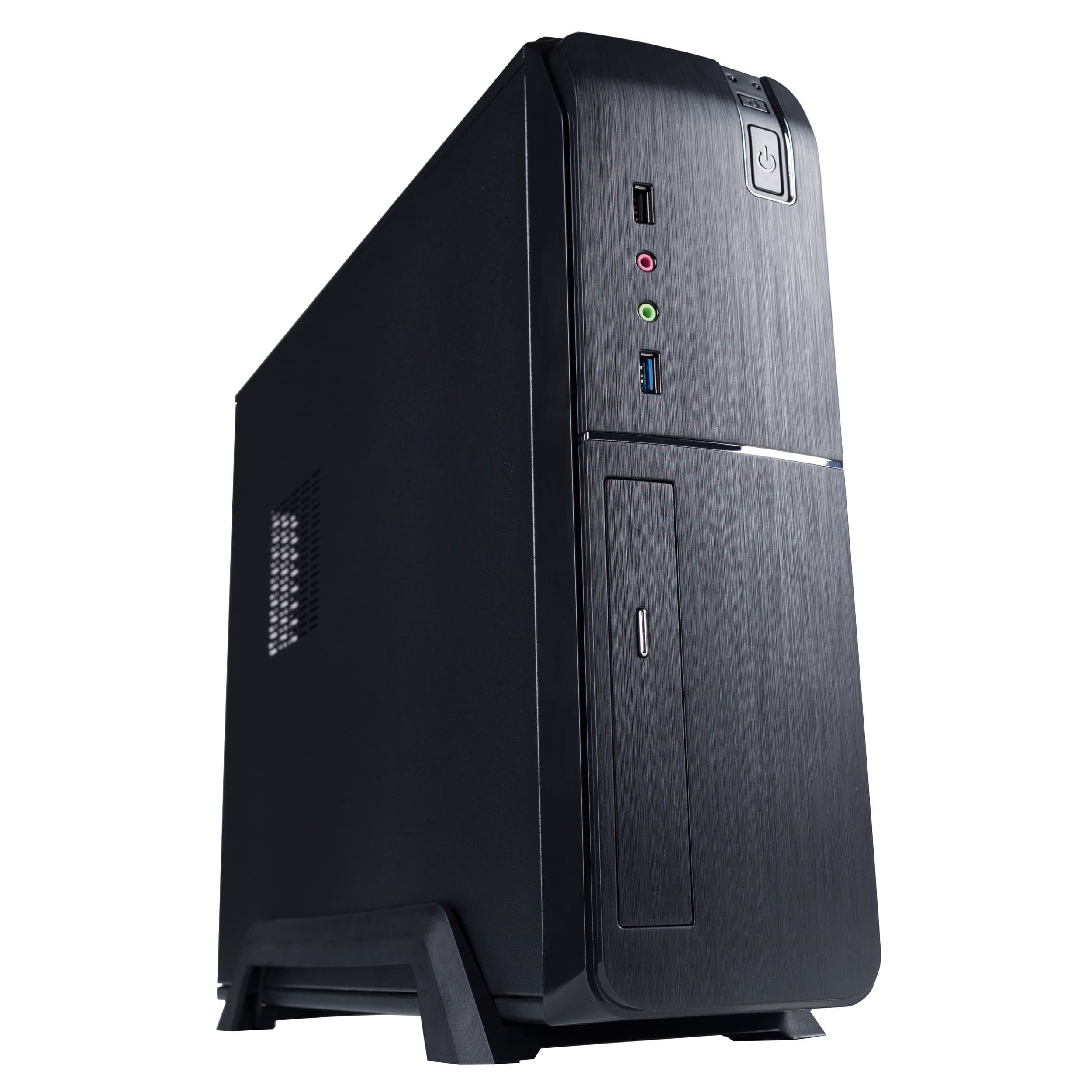 Hiditec | SLM20 Micro ATX Format Computer Case | Steel Structure | PC tower | Elegant Design Steel Housing SECC | Great cooling | High Performance Configuration | Black chassis