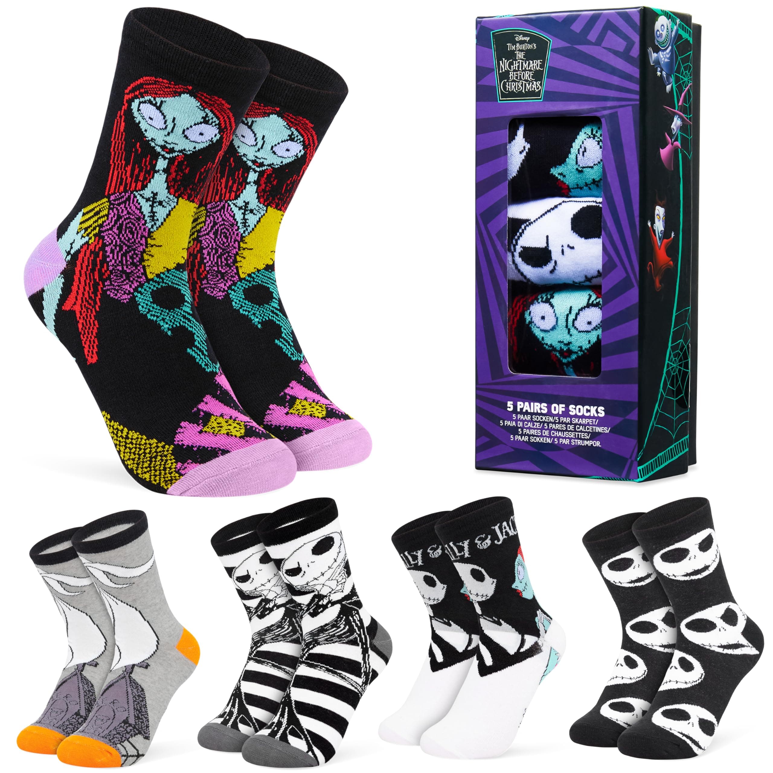 Socks for Women Teens UK Size 2.5-7.5, Pack of 5 or 6 Casual Sports Crew Socks, Soft & Breathable, Xmas Gifts for Her