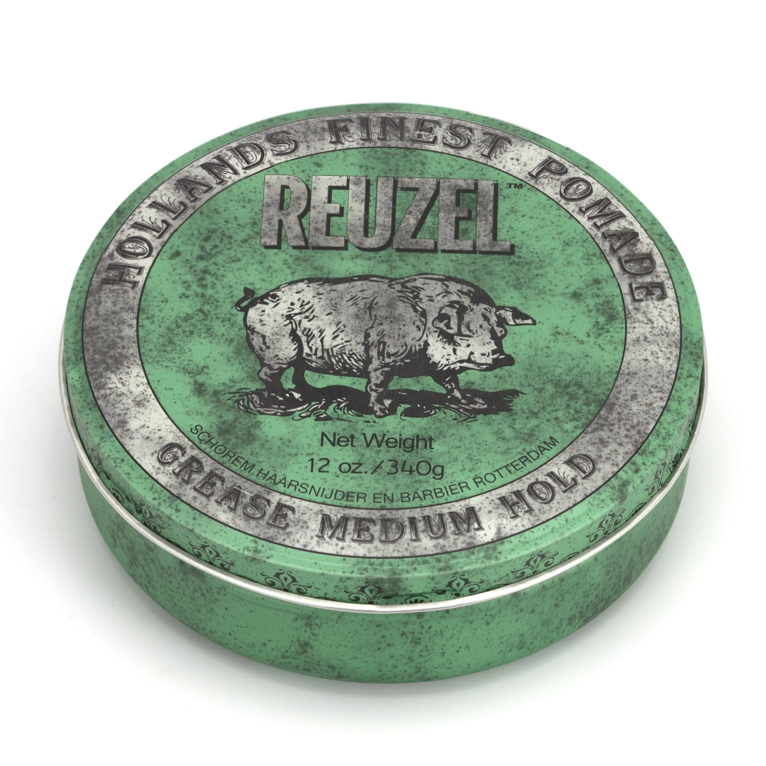 REUZEL Grease Medium Hold Pomade Hog, Green, 12 oz. by REUZEL