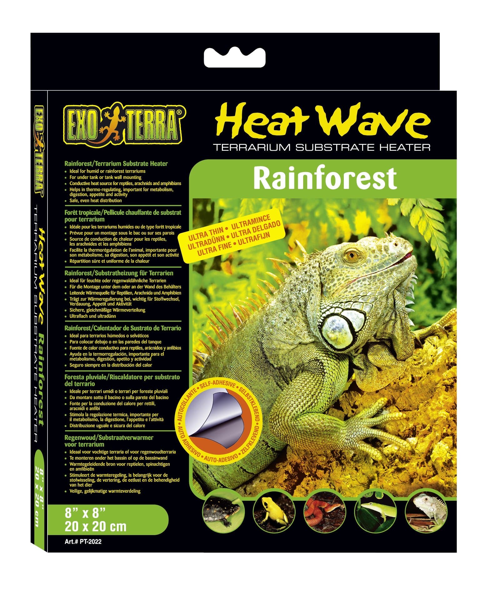 Exo Terra Heatwave Rainforest Heat Mat, 20 x 20 cm, Small