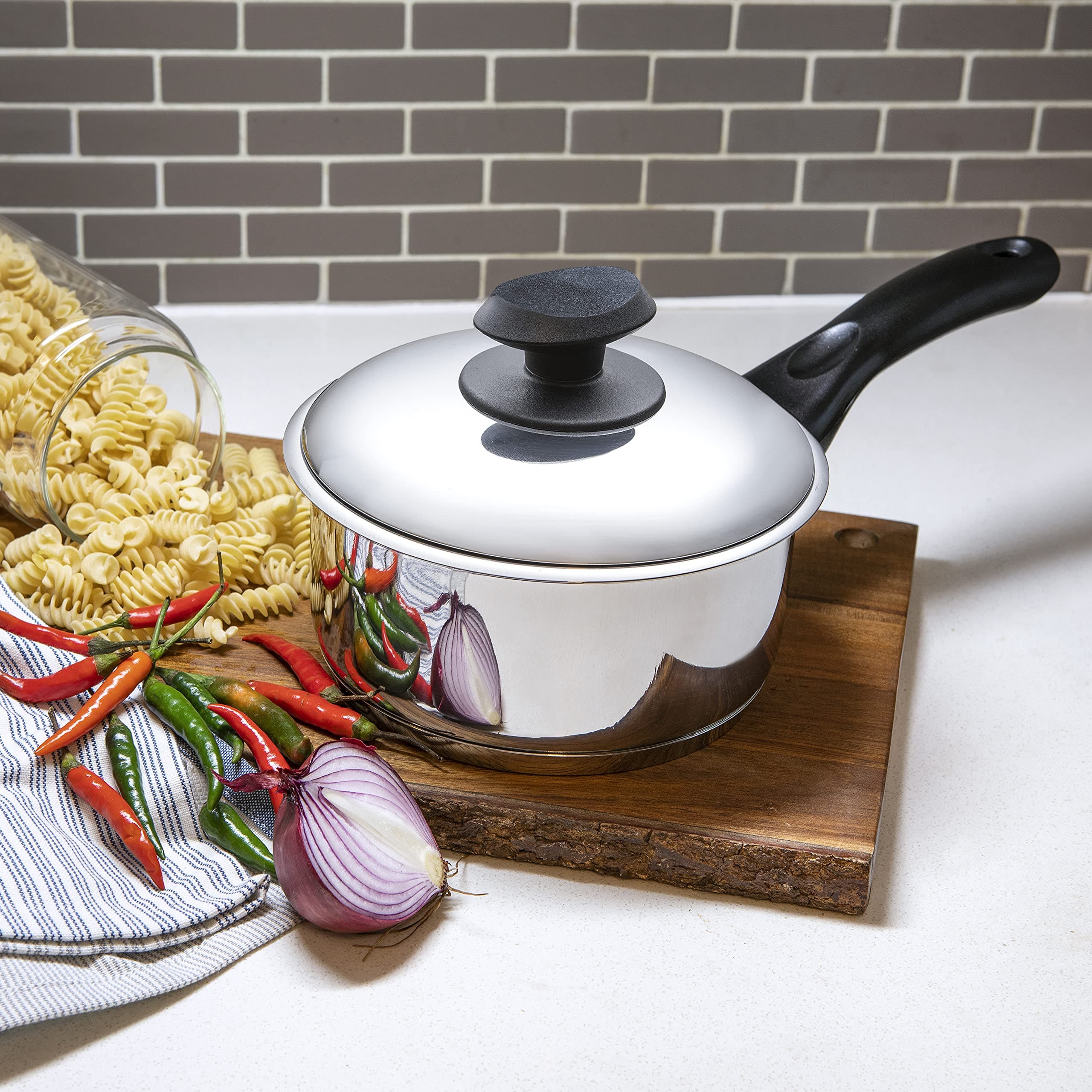 Stainless steel collection SS2018 Stainless Steel Sauce Pan, 18 cm, Multi-Colour