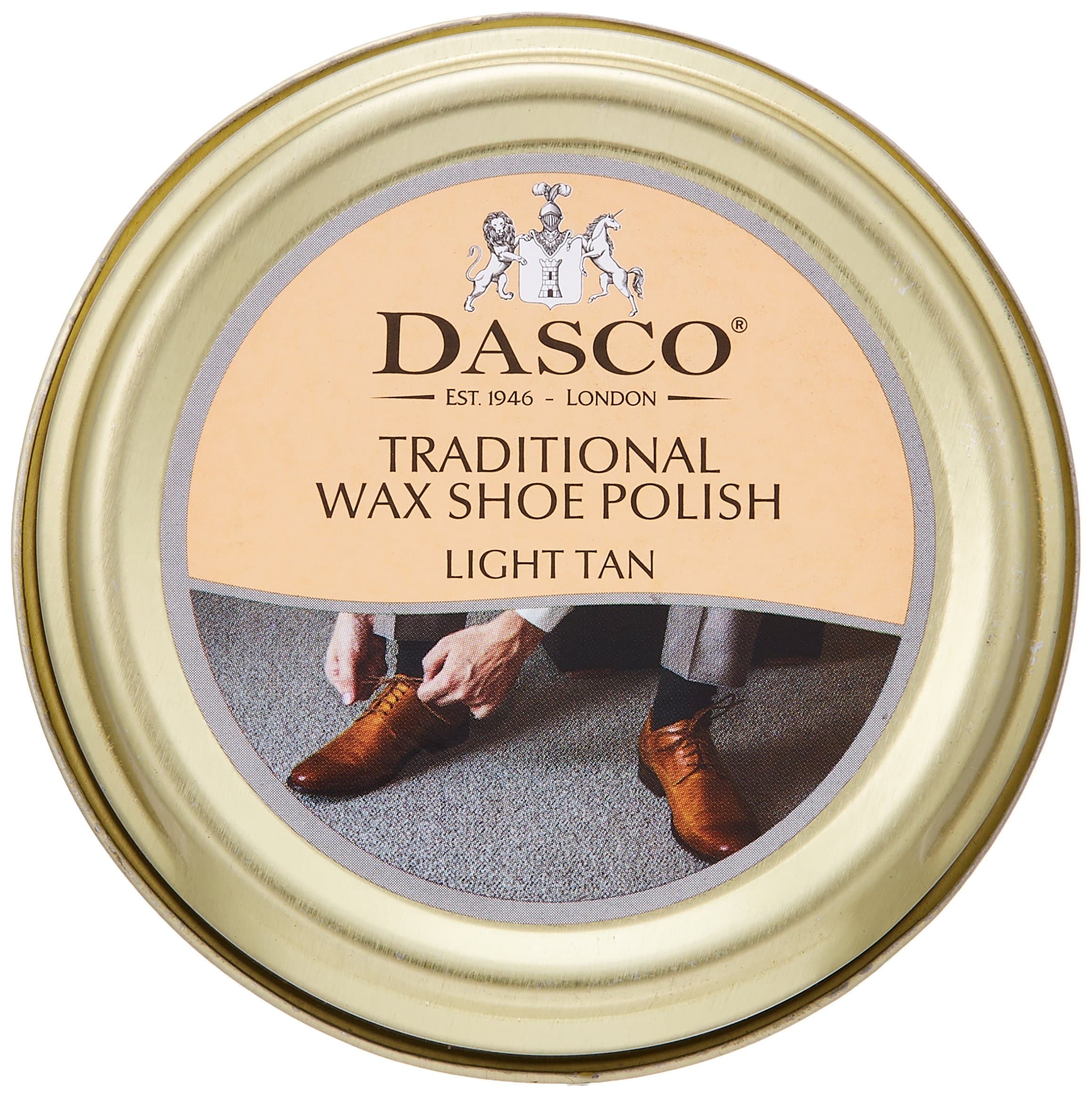 Dasco Traditional Wax Shoe Polish, 50ml tin (Light Tan)