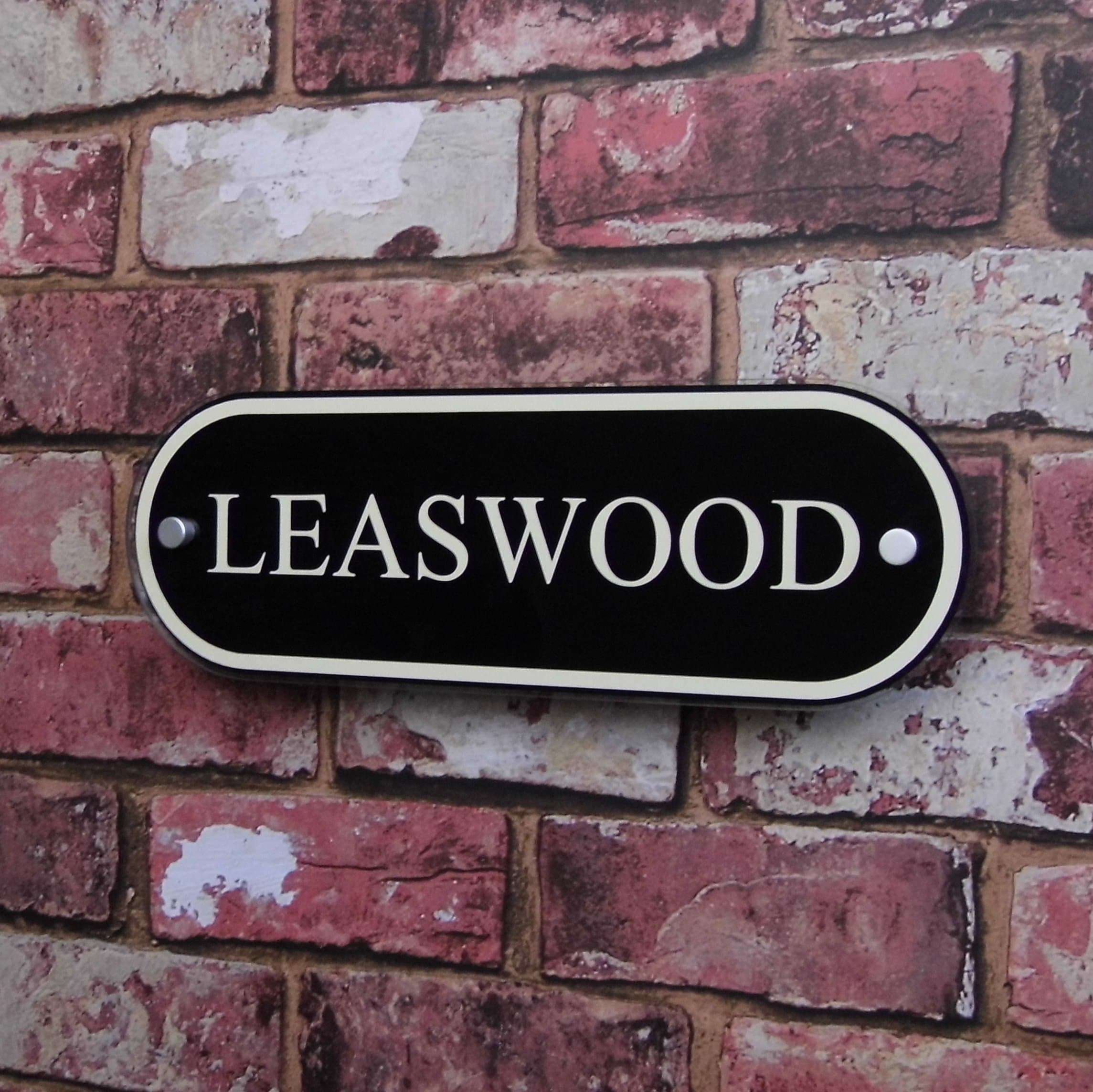 Personalised House Address Plaque Door Sign plate Modern ‘MADE TO ORDER’ Black and White Premium Quality