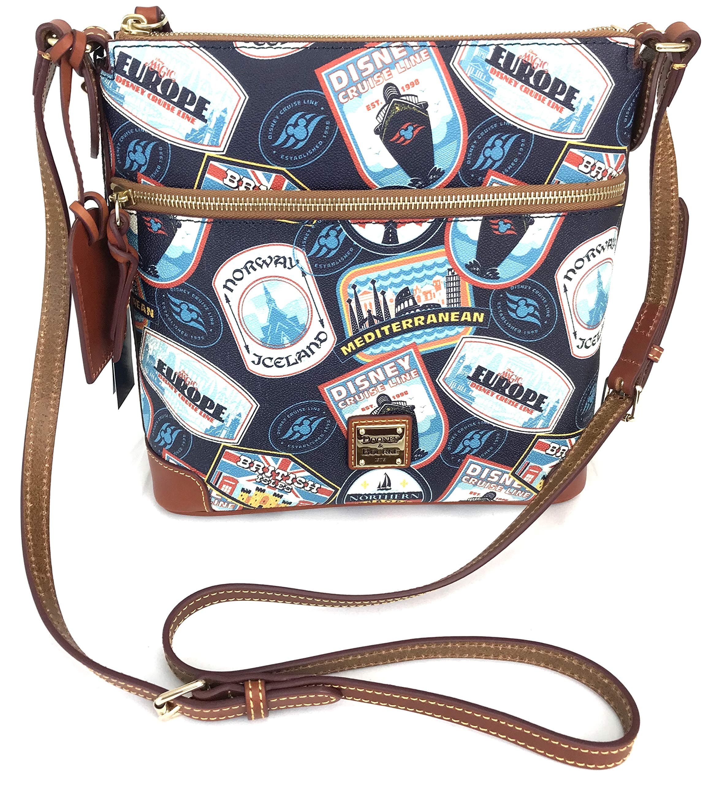 DisneyDooney and Bourke Disney Cruise Line DCL Itinerary Crossbody Purse Bag