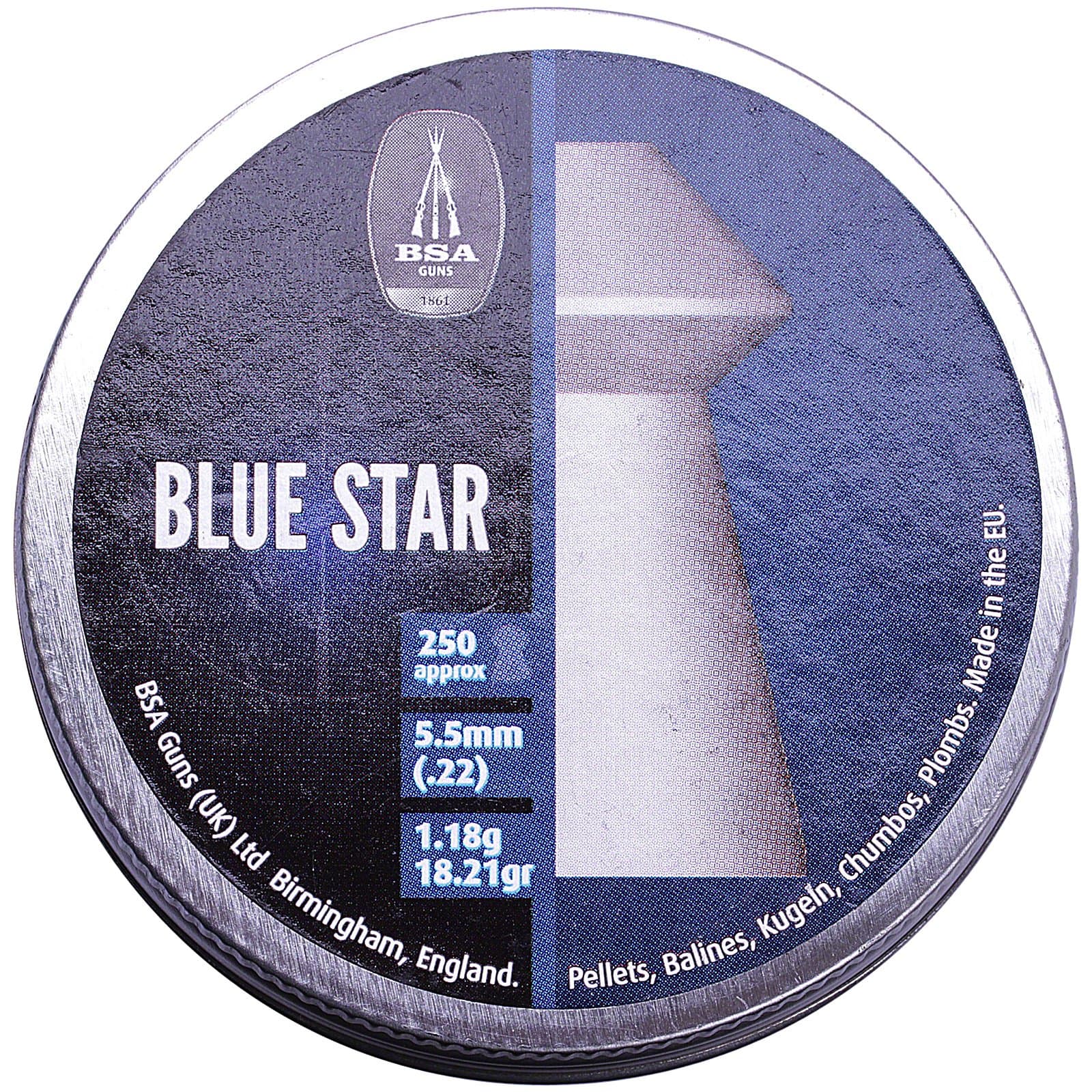 BSA Blue Star .22 5.5mm Heavy Pellets 250 Airgun Air Rifle Hunting Target