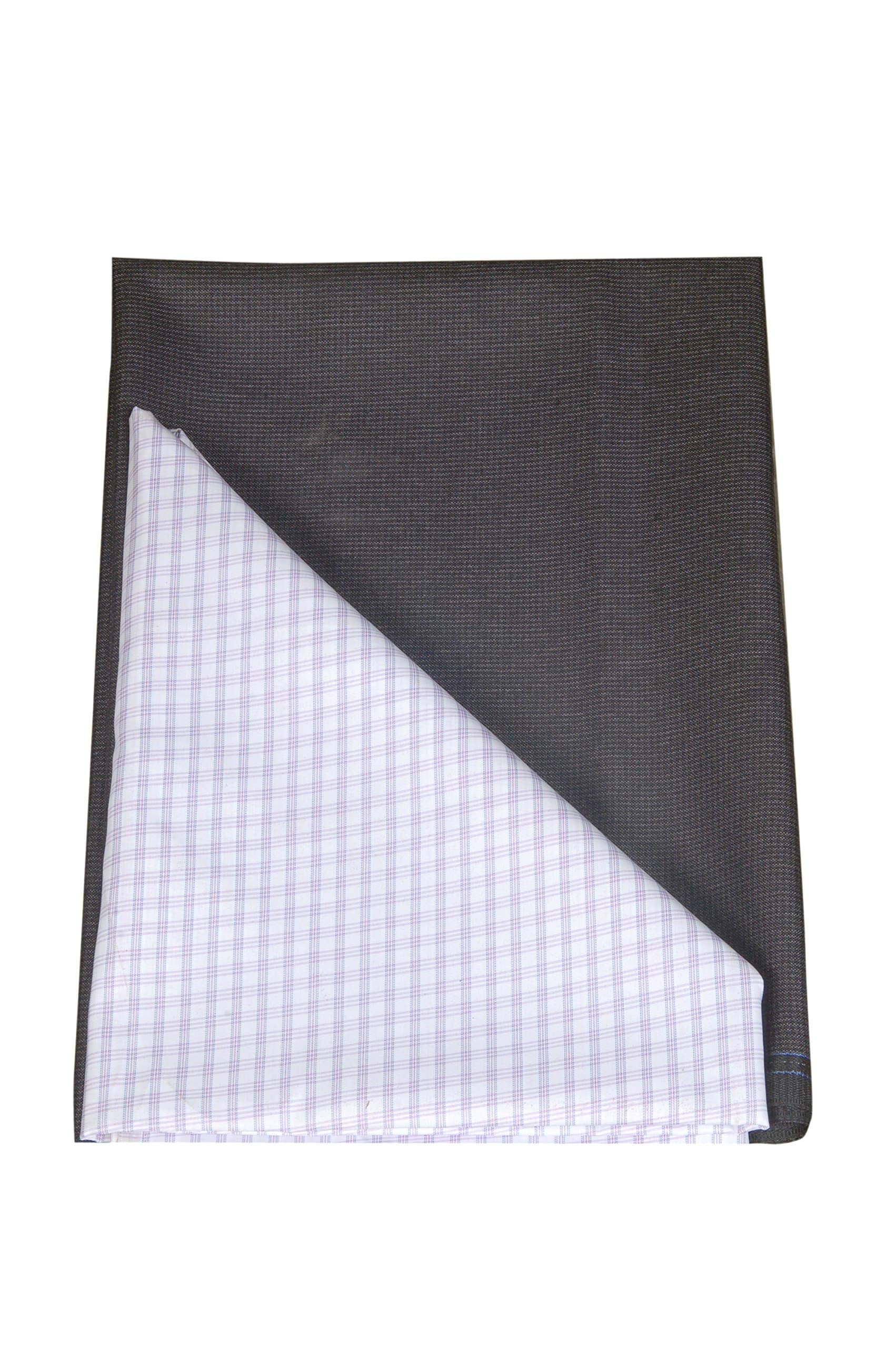 KUNDAN SULZ GWALIORMen's Poly Cotton Unstitched 2.25 m Shirt and 1.20 m Viscose Trouser Fabric Combo (Free Size)