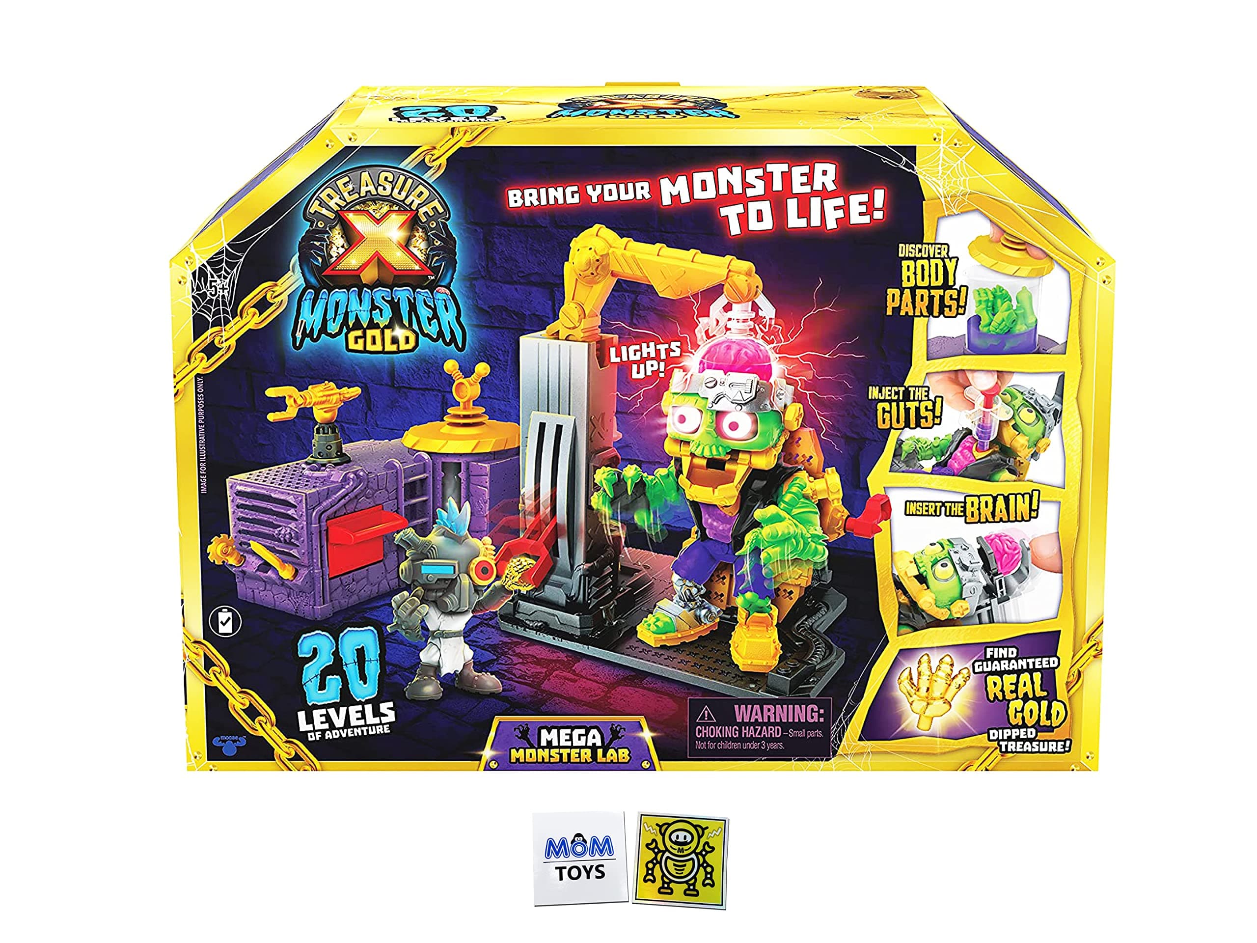 Treasure X Monster Mega Monster Lab - Mad Scientist Monster Lab Unboxing Adventure Bundle - Styles May Vary with 2 My Outlet Mall Stickers