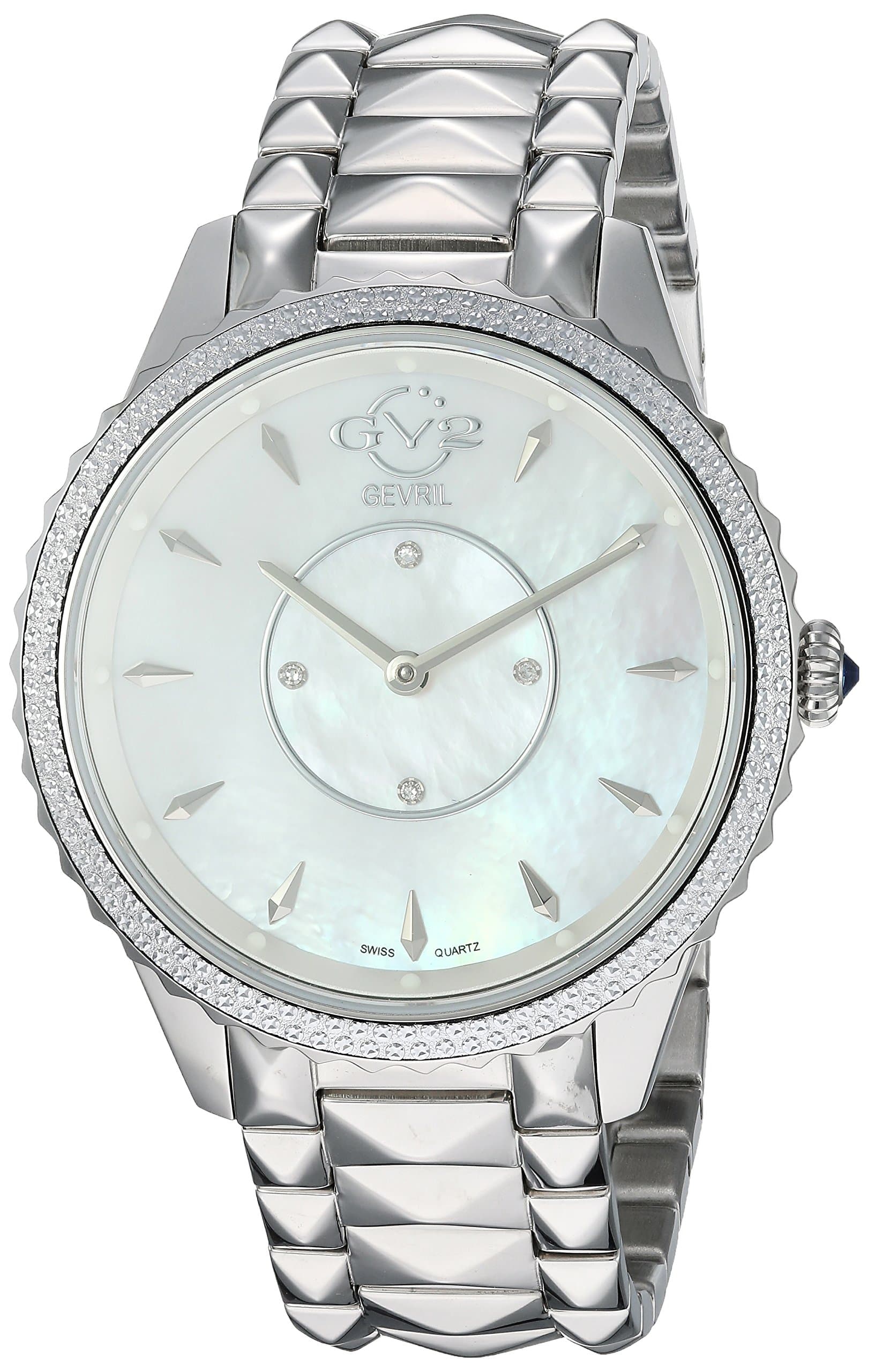 GV2 by Gevril Women's 11700-424 Siena Analog Display Swiss Quartz Silver Watch