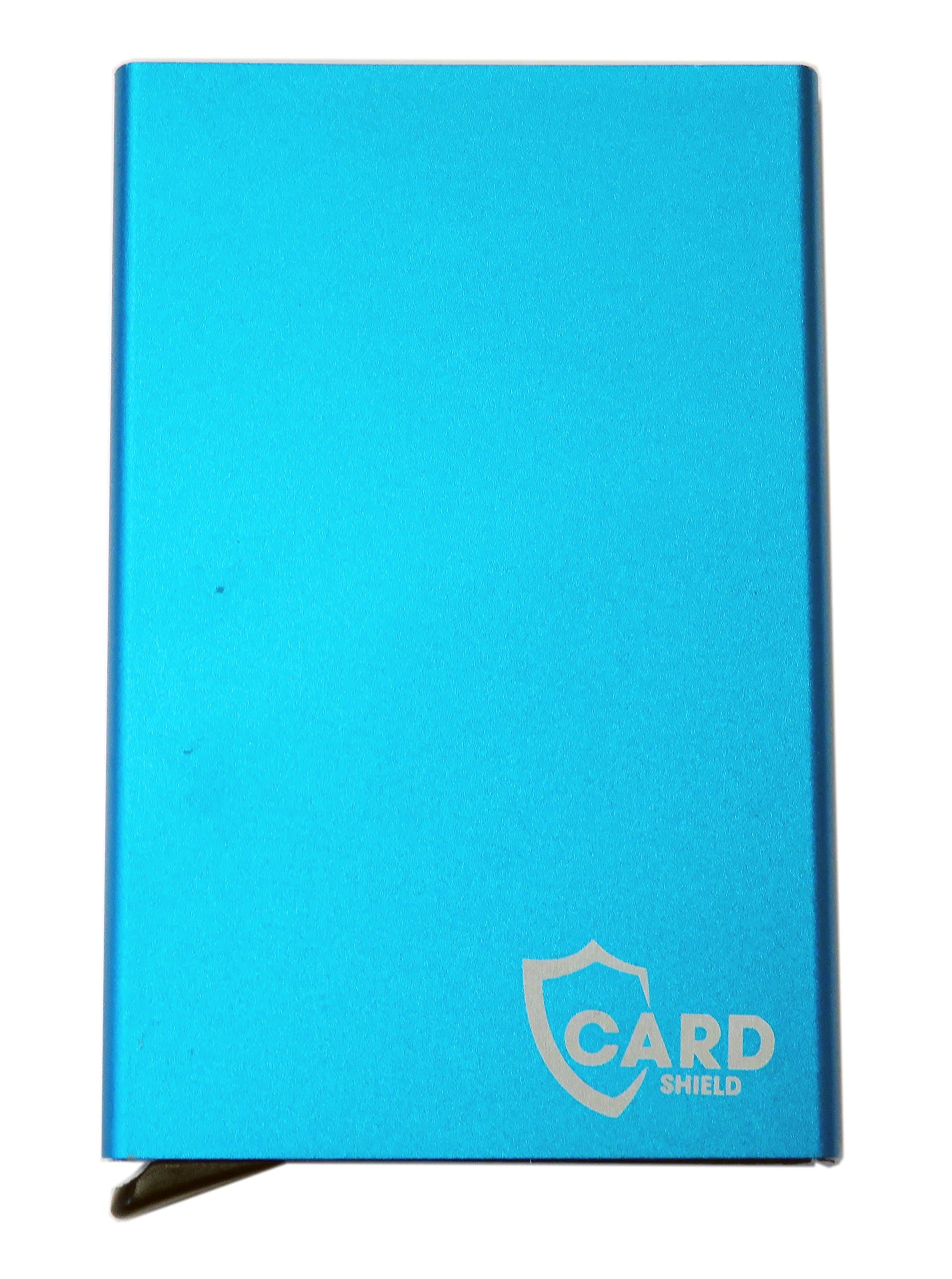 Aluminium RFID Blocking Credit Card Holder Ejector Wallet Unisex 8 Cards (Blue Lever)