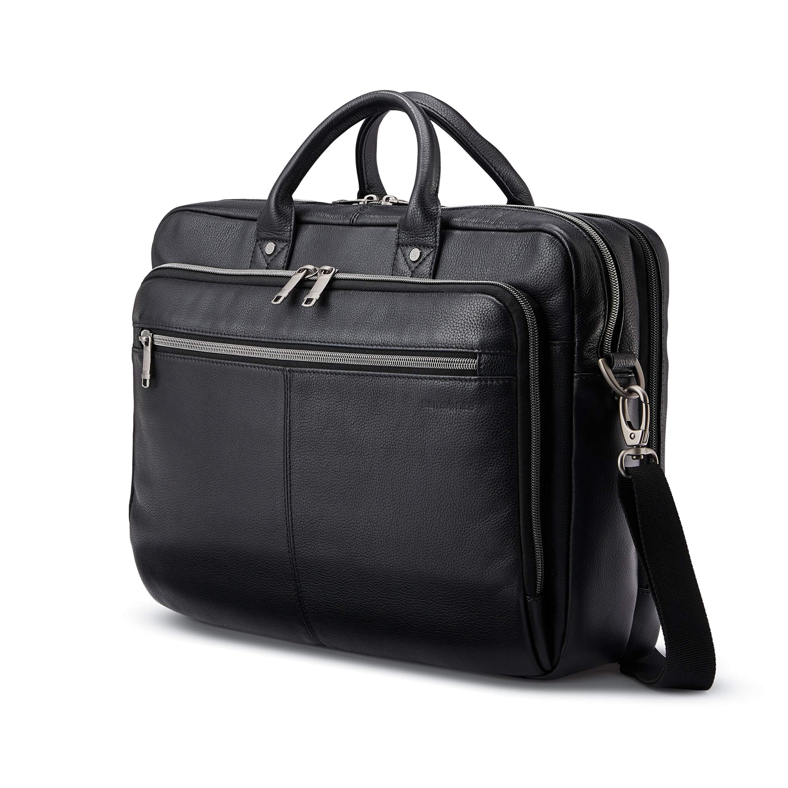 Classic Leather Toploader Briefcase
