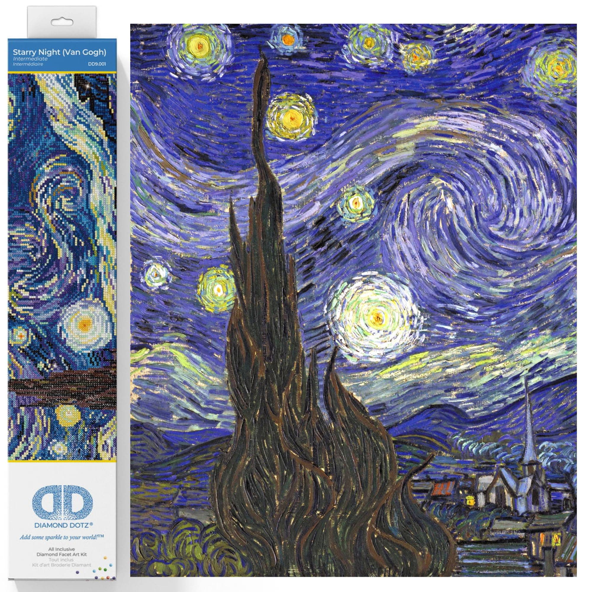 Diamond Embroidery Facet Art Kit 23"X19" - Starry Night (Van Gogh)