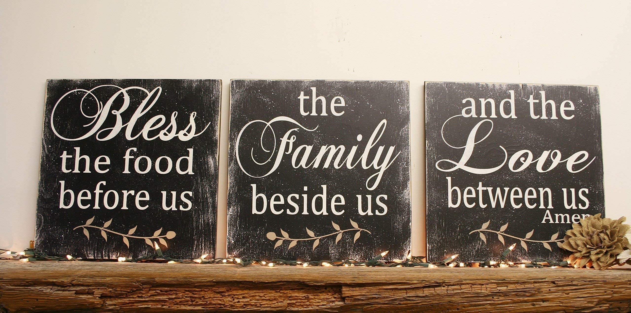 Bless The Food Before Us Wood Sign