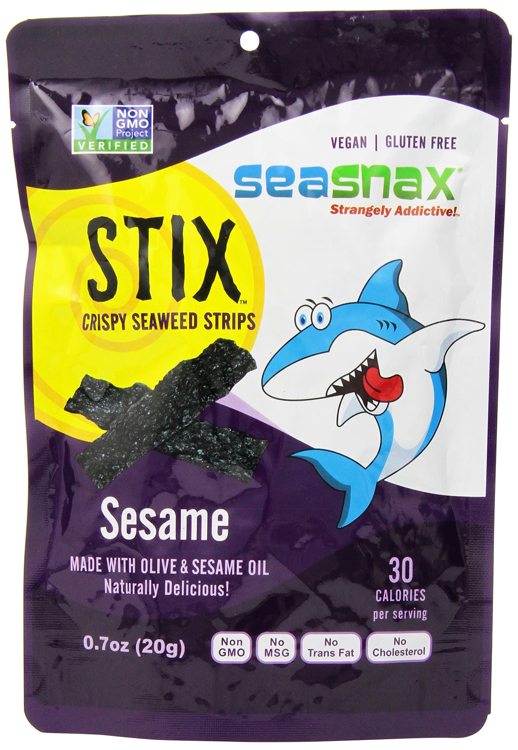 SeaSnax Stix Crispy Seaweed Strips, Sesame, 0.7 Ounce