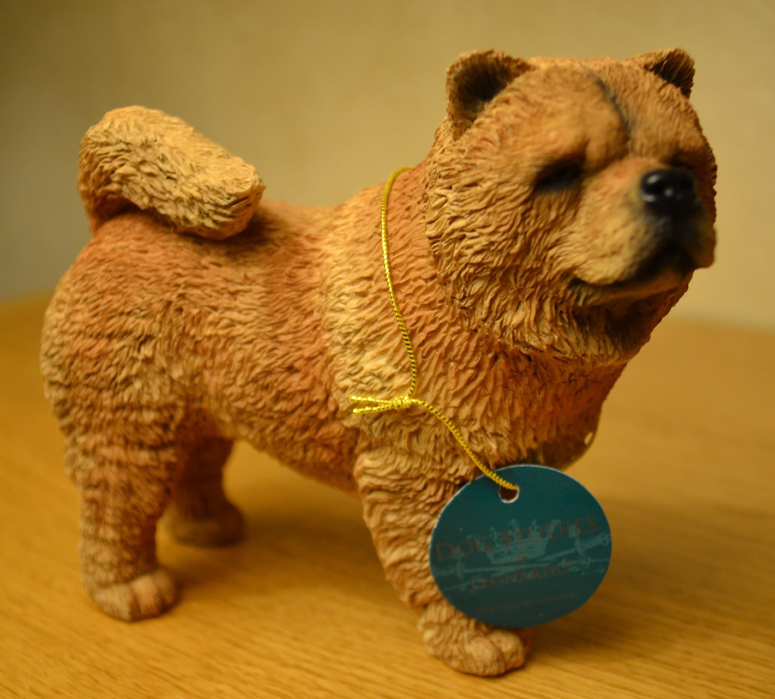 Leonardo Dog Studies Resin Brown Chow Chow Dog Ornament Figurine Gift