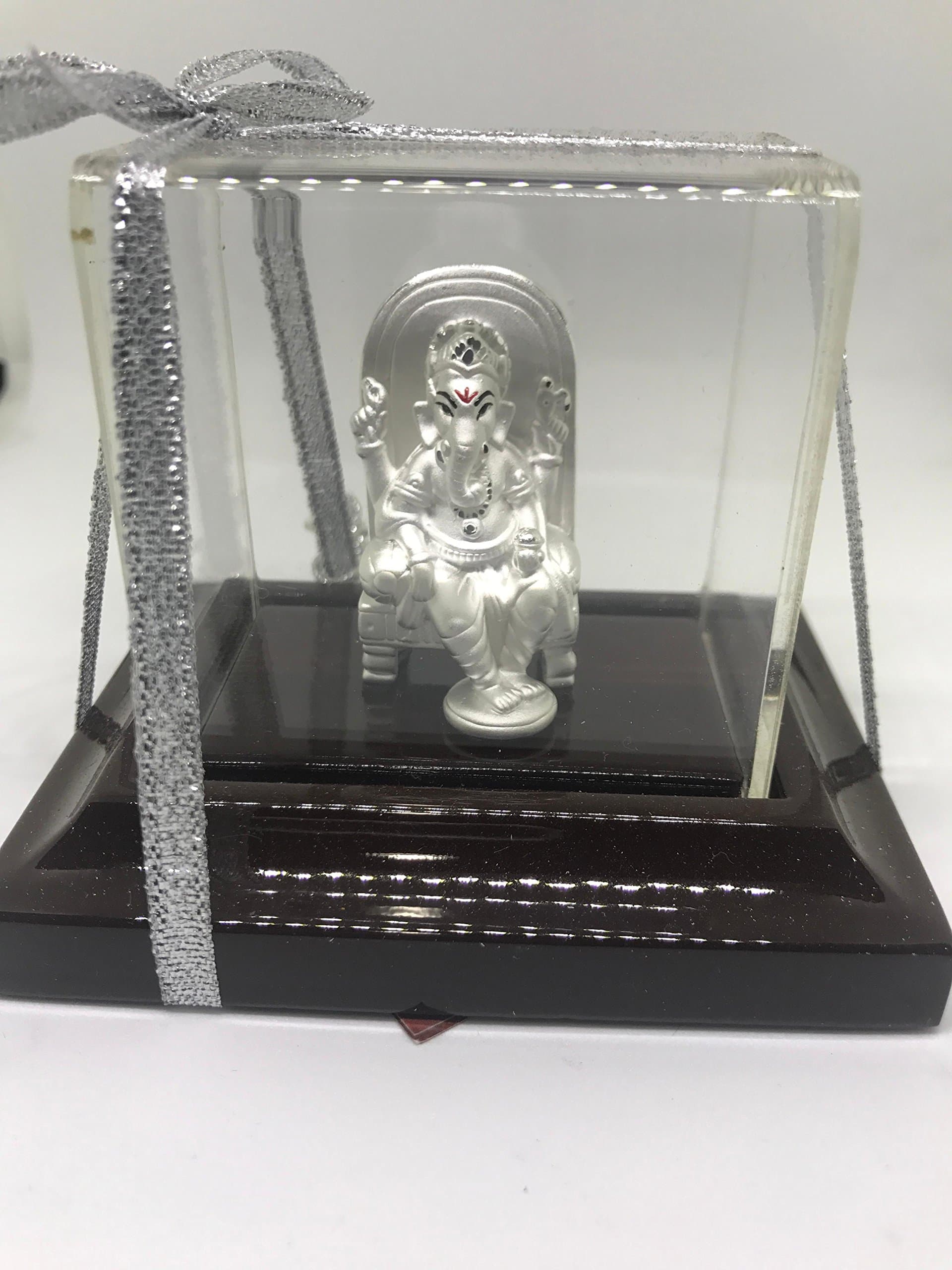 nds idols Ganesh/Ganpati Pure Silver (99.5%) Idol/Statue/Murti (Figurine# 02)