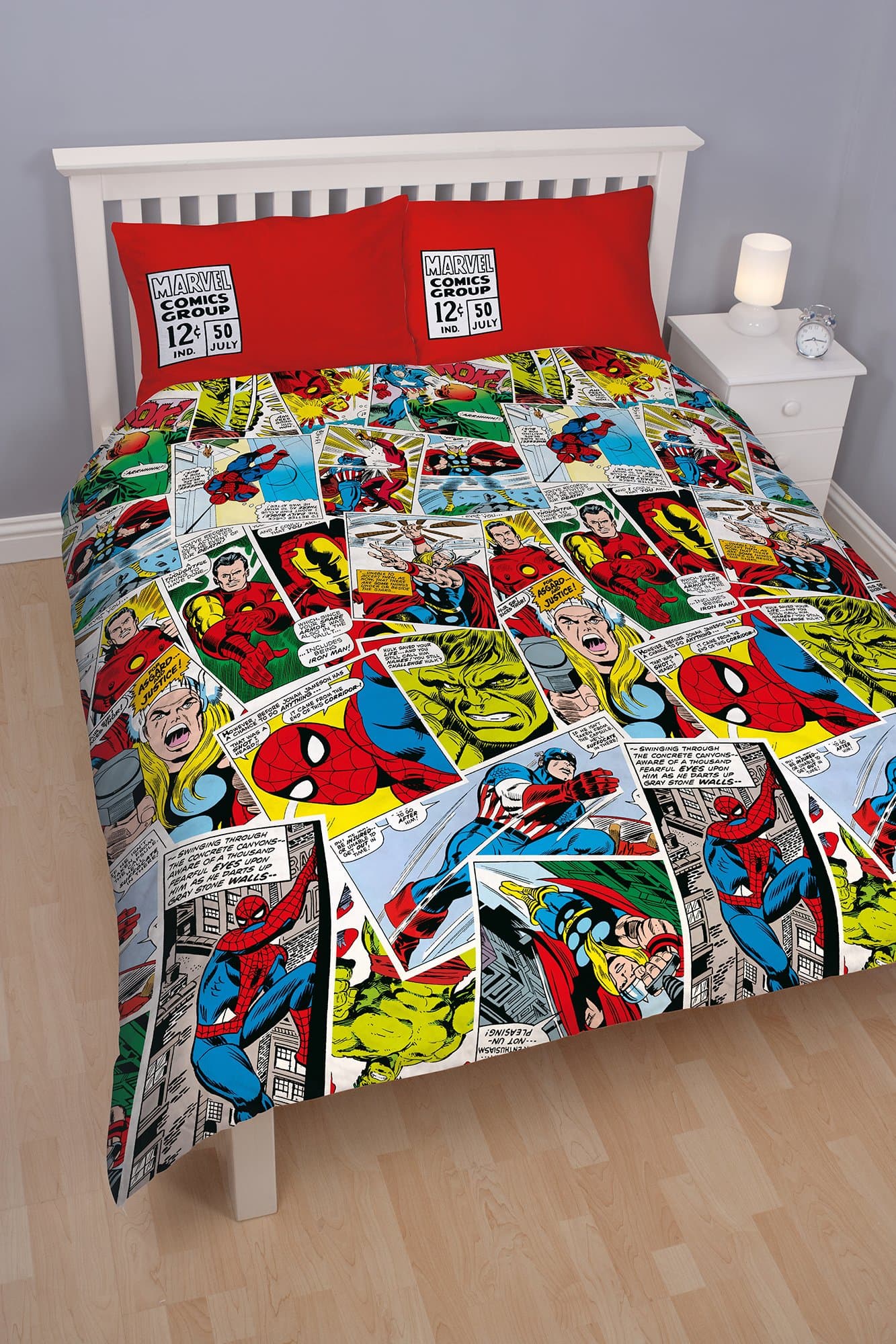 Marvel Character World 91 cm Double Disney Comics Justice Rotary Duvet Set, Multi-Colour