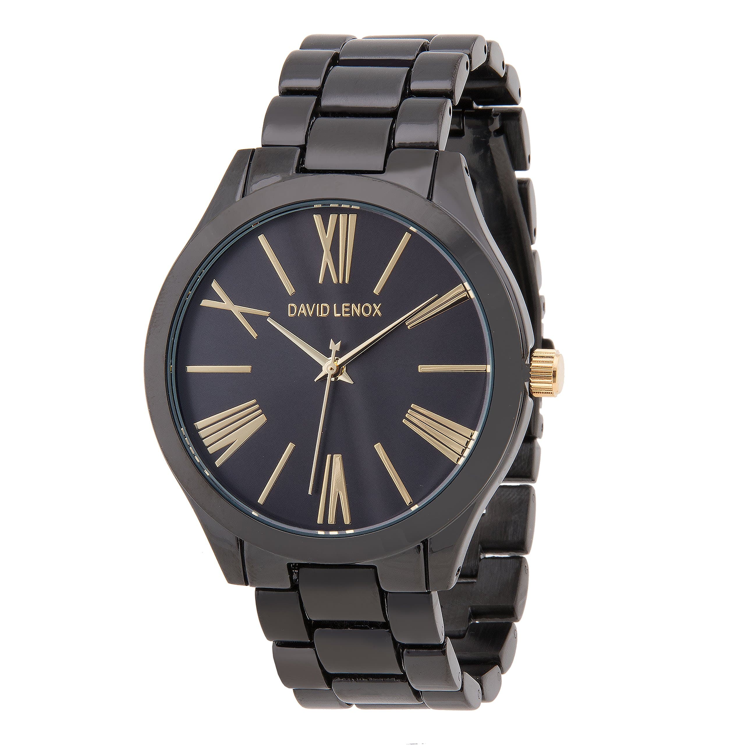 David Lenox black tone women's watch style DL0323