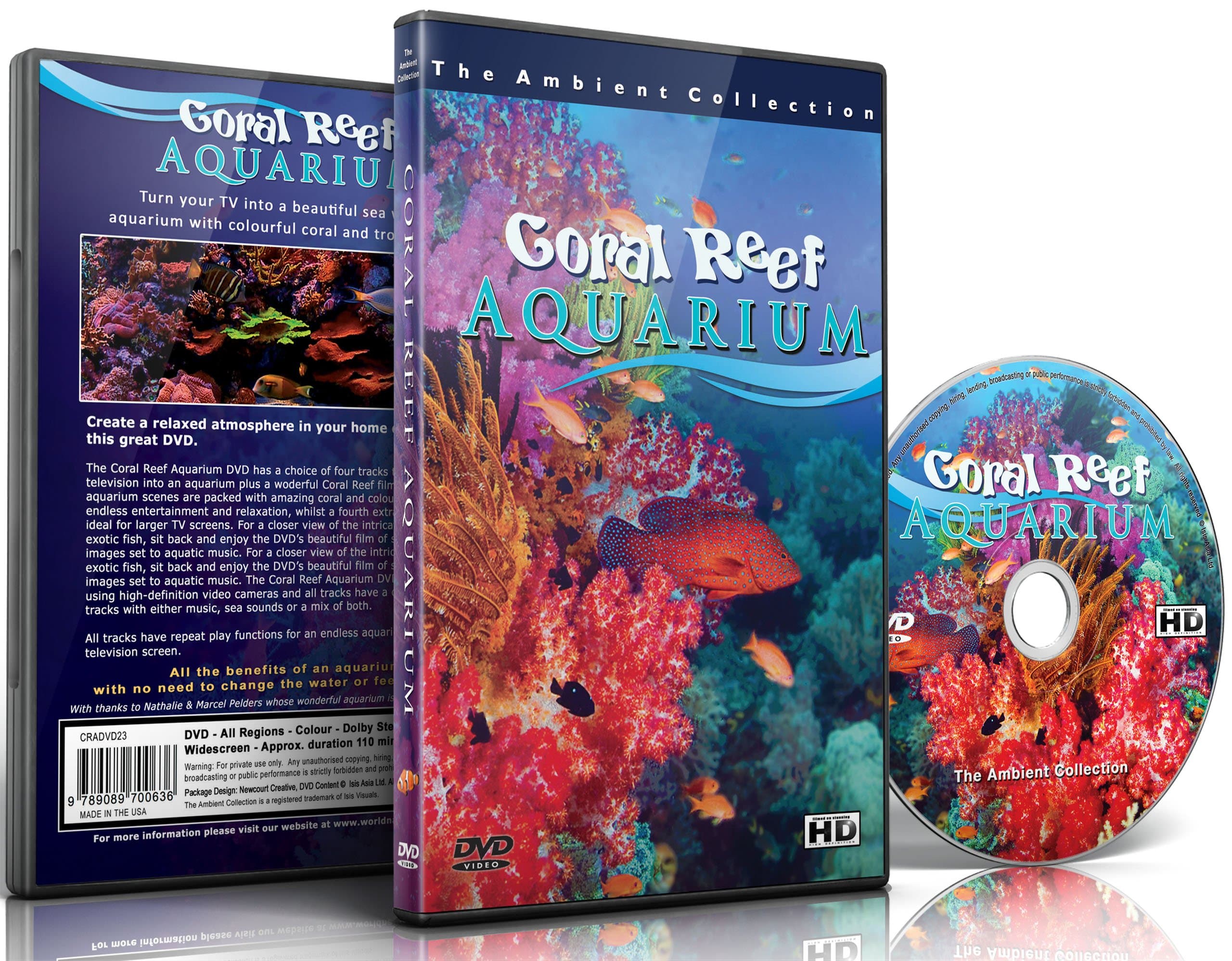 Aquarium DVD - Coral Reef Aquarium 110 Minutes of HD Fishtanks with music and Nature Sounds