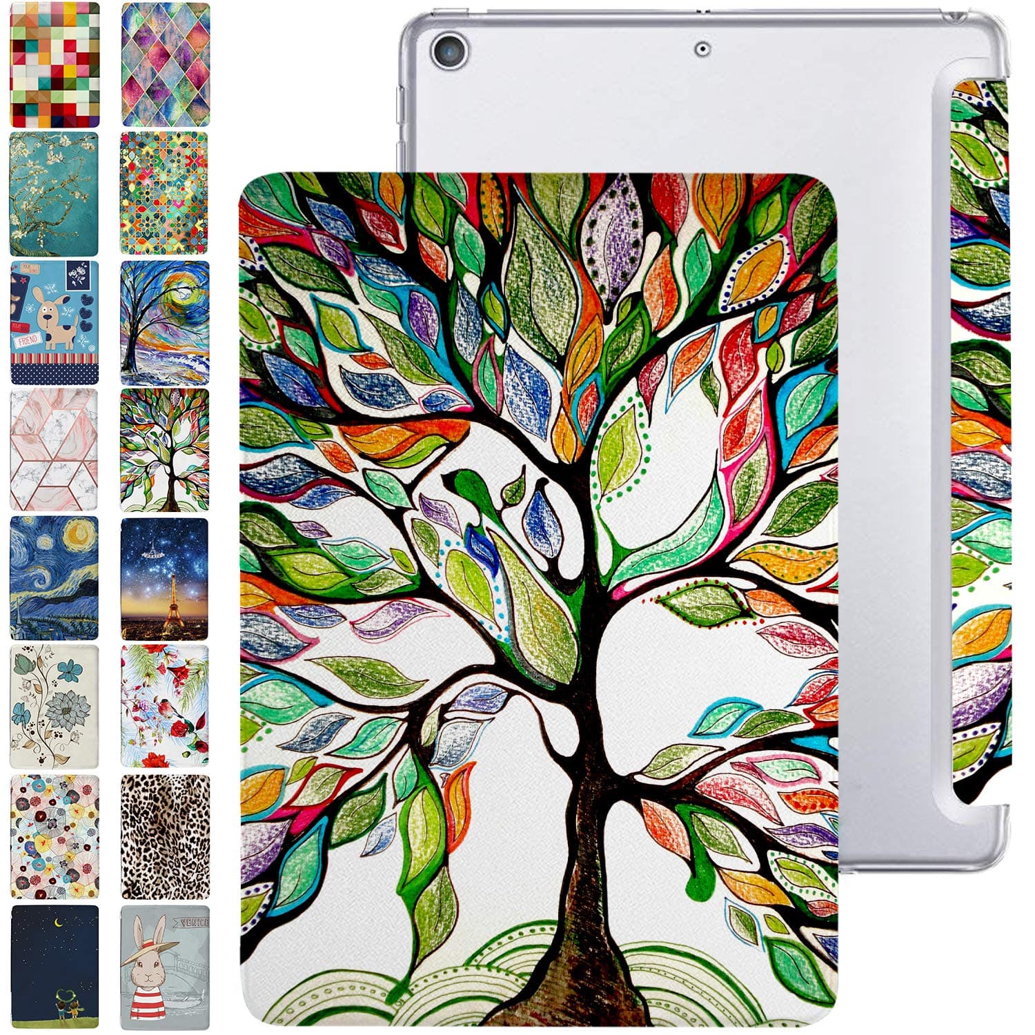 iPad Mini 7.9 Inch 4 Gen [ Mini 4th Gen 2015 ] A1538 A1550 MK8A2LL/A MK882LL/A MK8C2LL/A MK862LL/A MK892LL/A MK872LL/A Trifold Printed PC Lightweight Protective Clear Back Cover - Olivia Tree