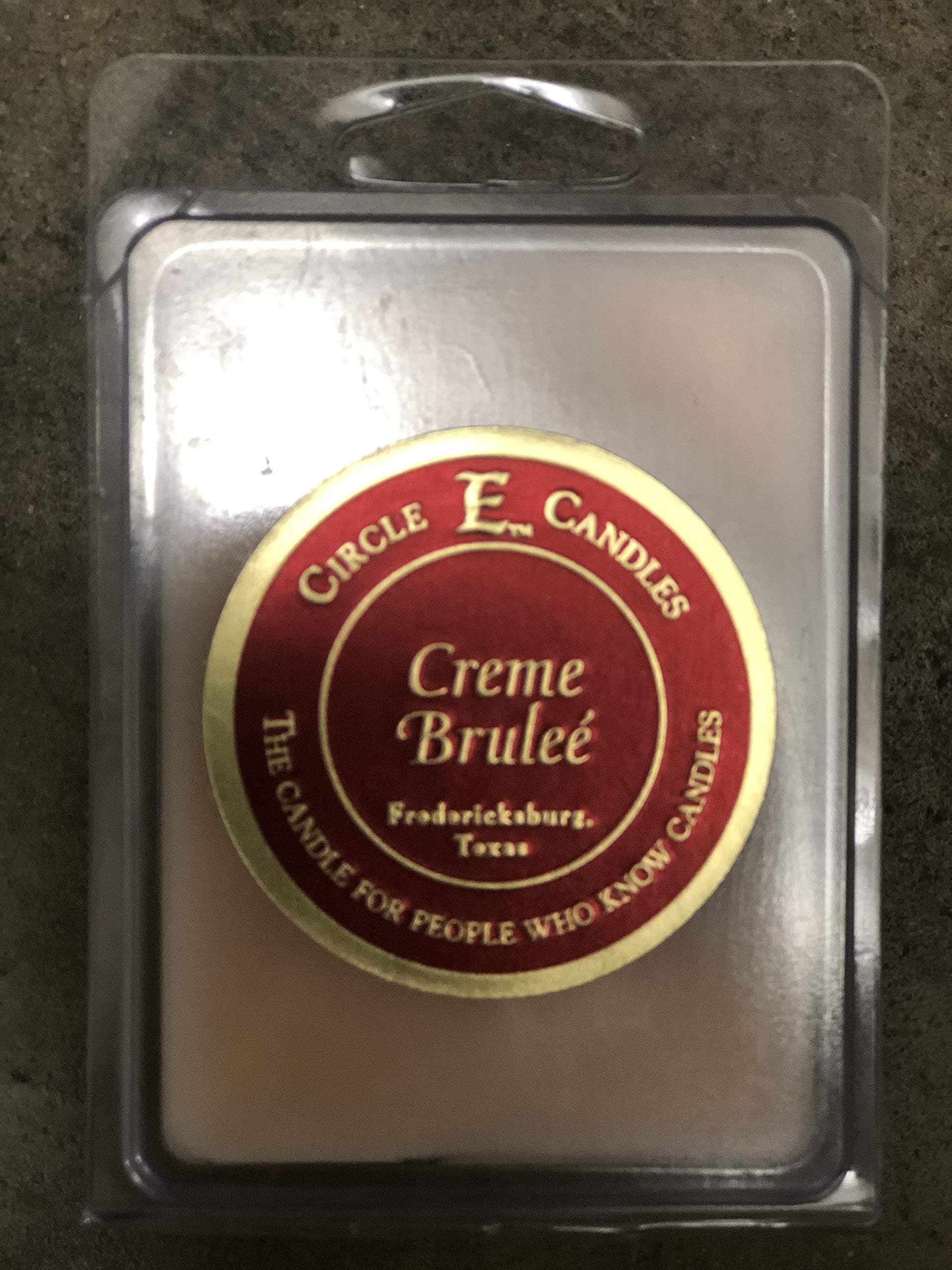 Circle E CandlesWax Melt Tart, Creme Brulee Scent, Pack of 6 Tarts, Extra Small Size 3oz