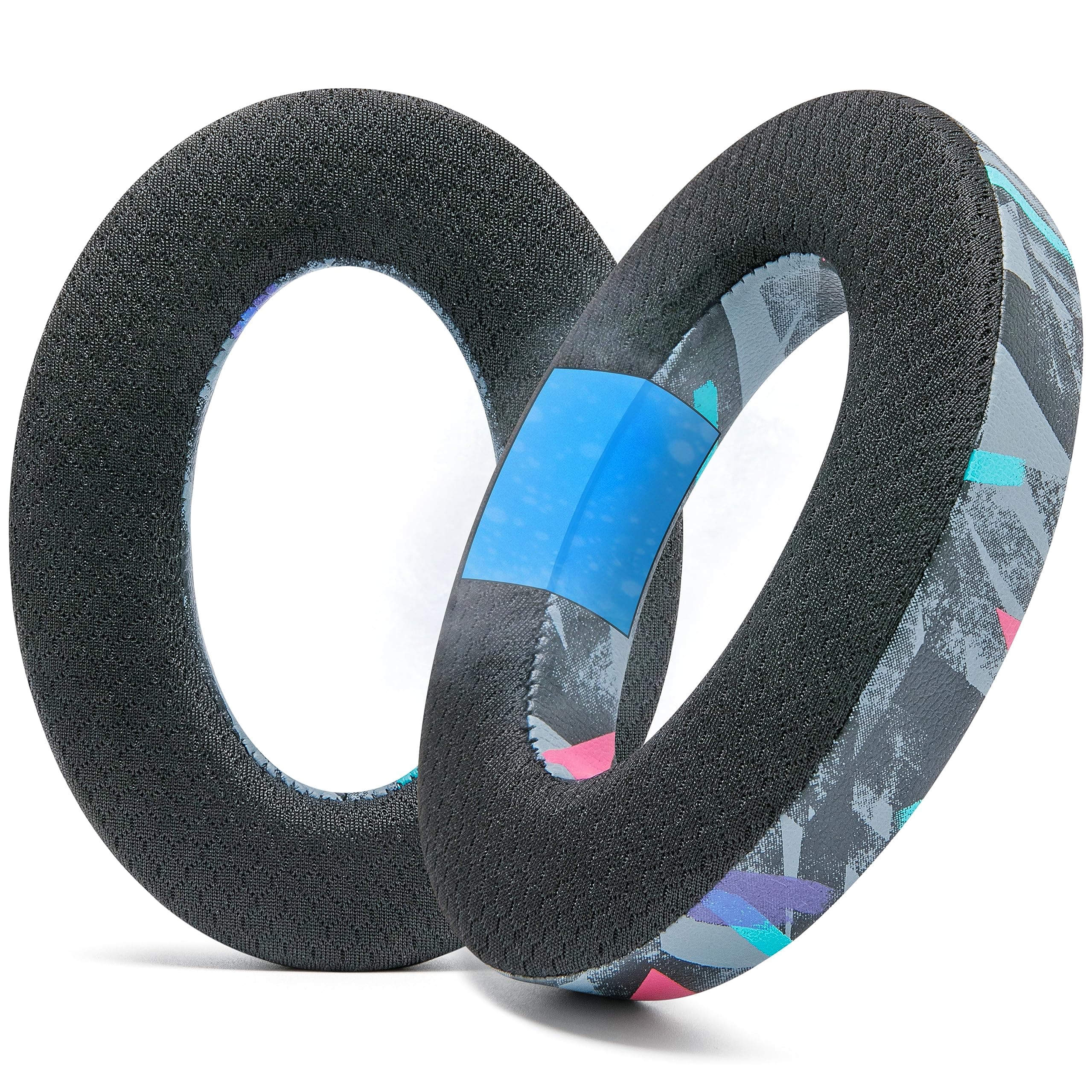 WC Freeze PC38X - Cooling Gel Earpads For Sennheiser PC38X / PC37X / HD599 / HD598/ GAME ONE & More, Made by Wicked Cushions - Elevate Comfort, Durability, & Sound | 90's Black