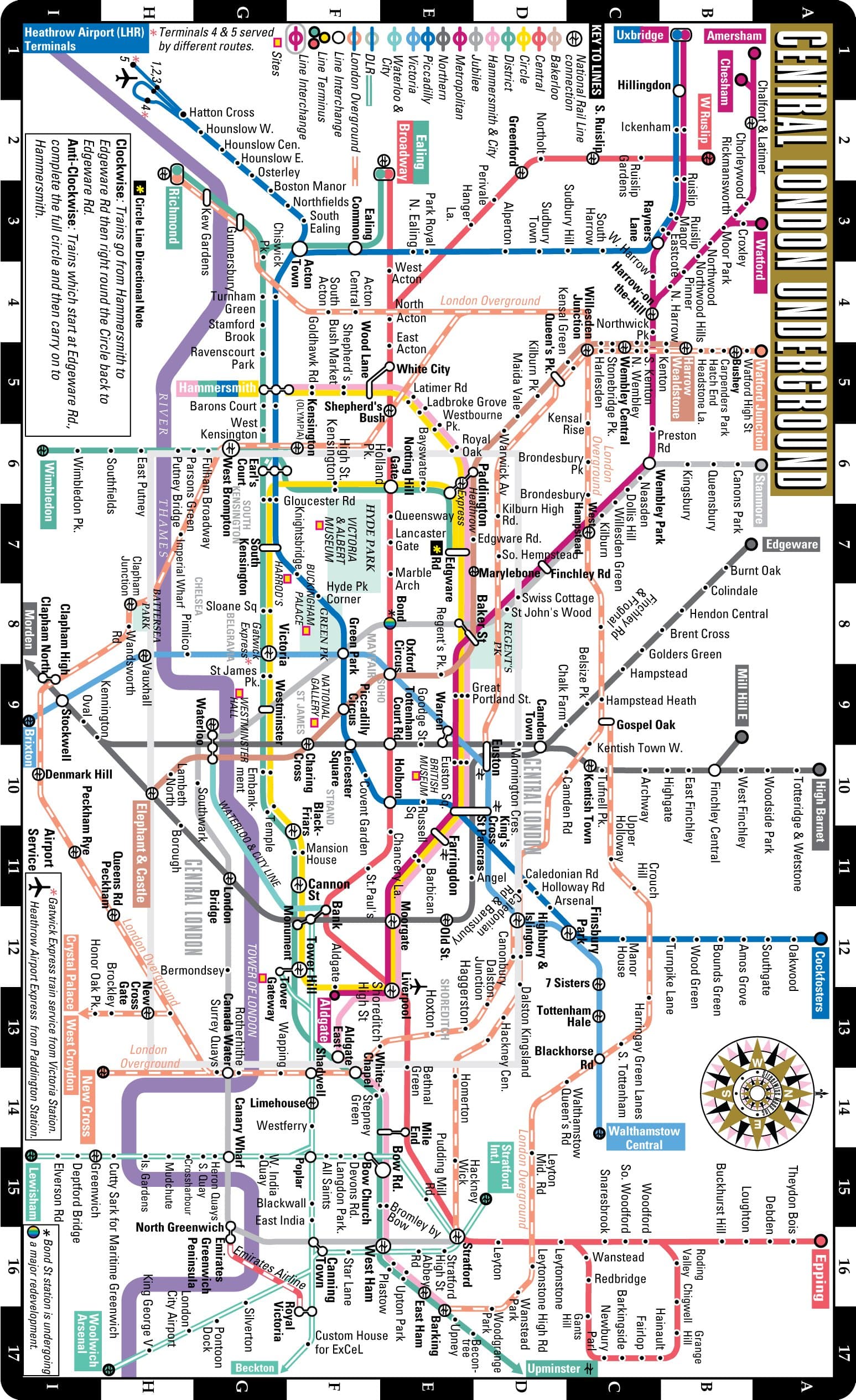 Streetwise London Underground Map - The Tube - Laminated London Metro Map - Folding pocket size subway map for travel Map – Folded Map, January 1, 2015