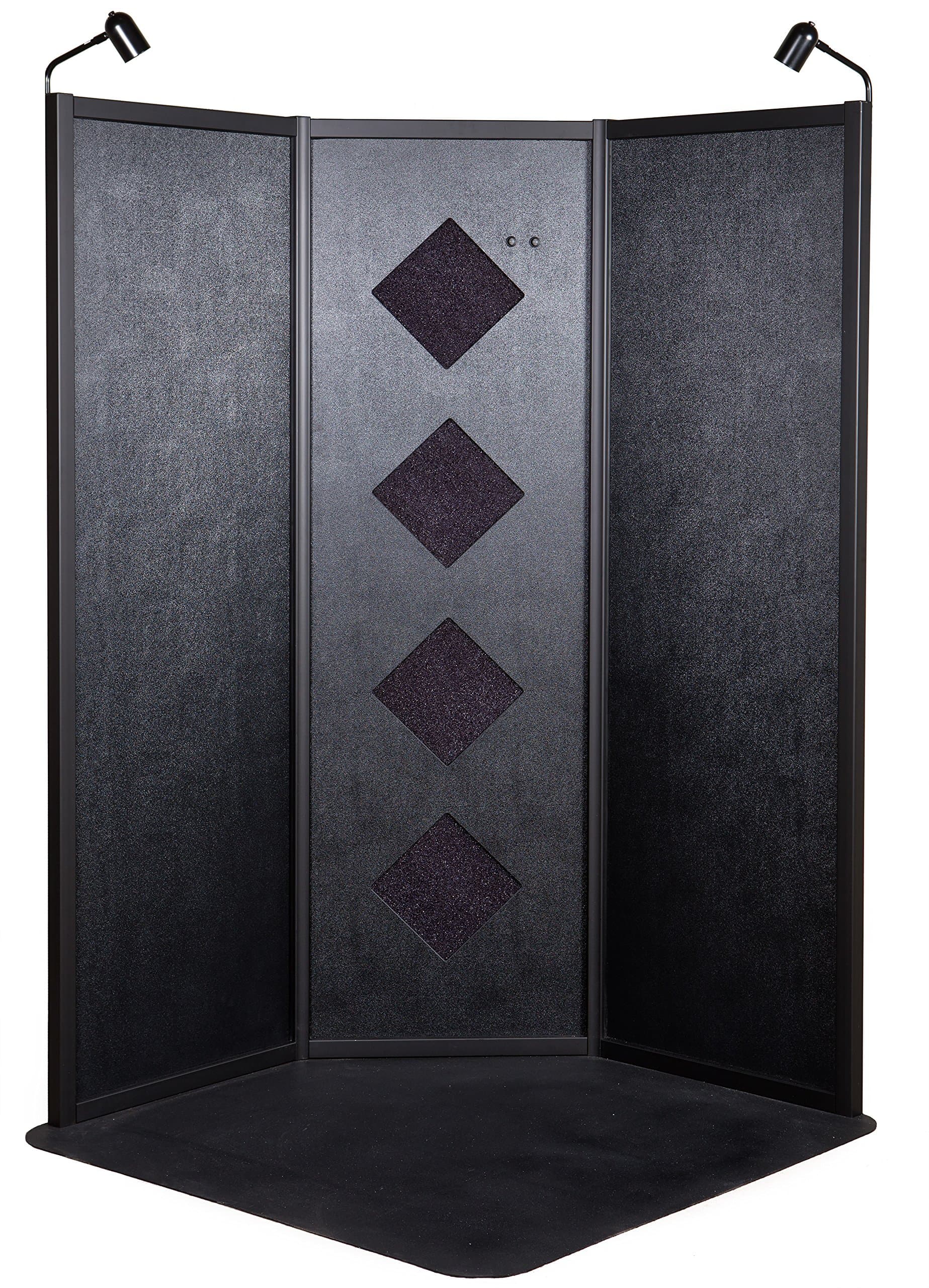 PRO Premium Black Sunless Airbrush Spray Tanning Over-spray Extraction Booth w/Light Kit