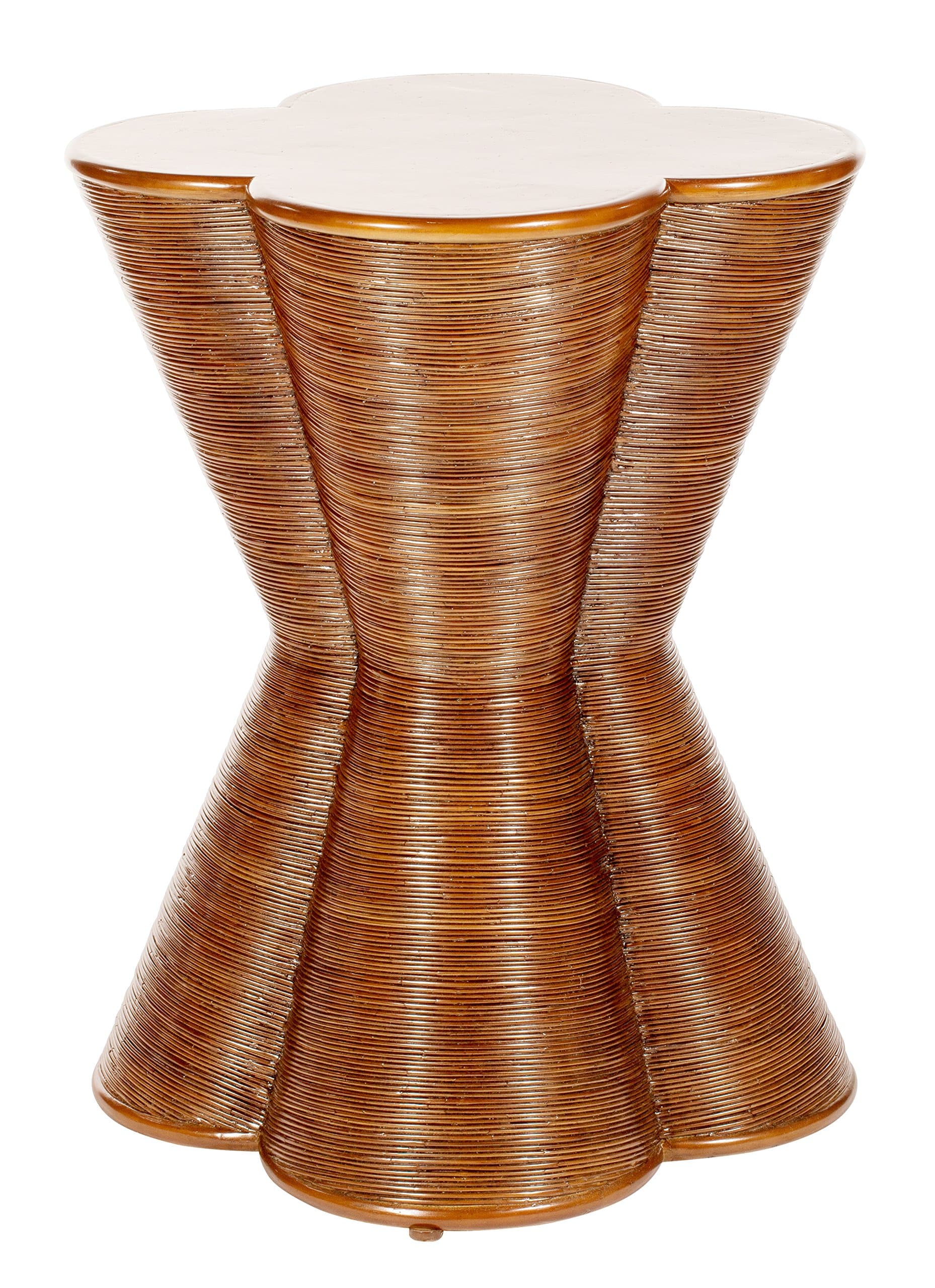 David Francis Furniture Italia End Table, Camel Brown