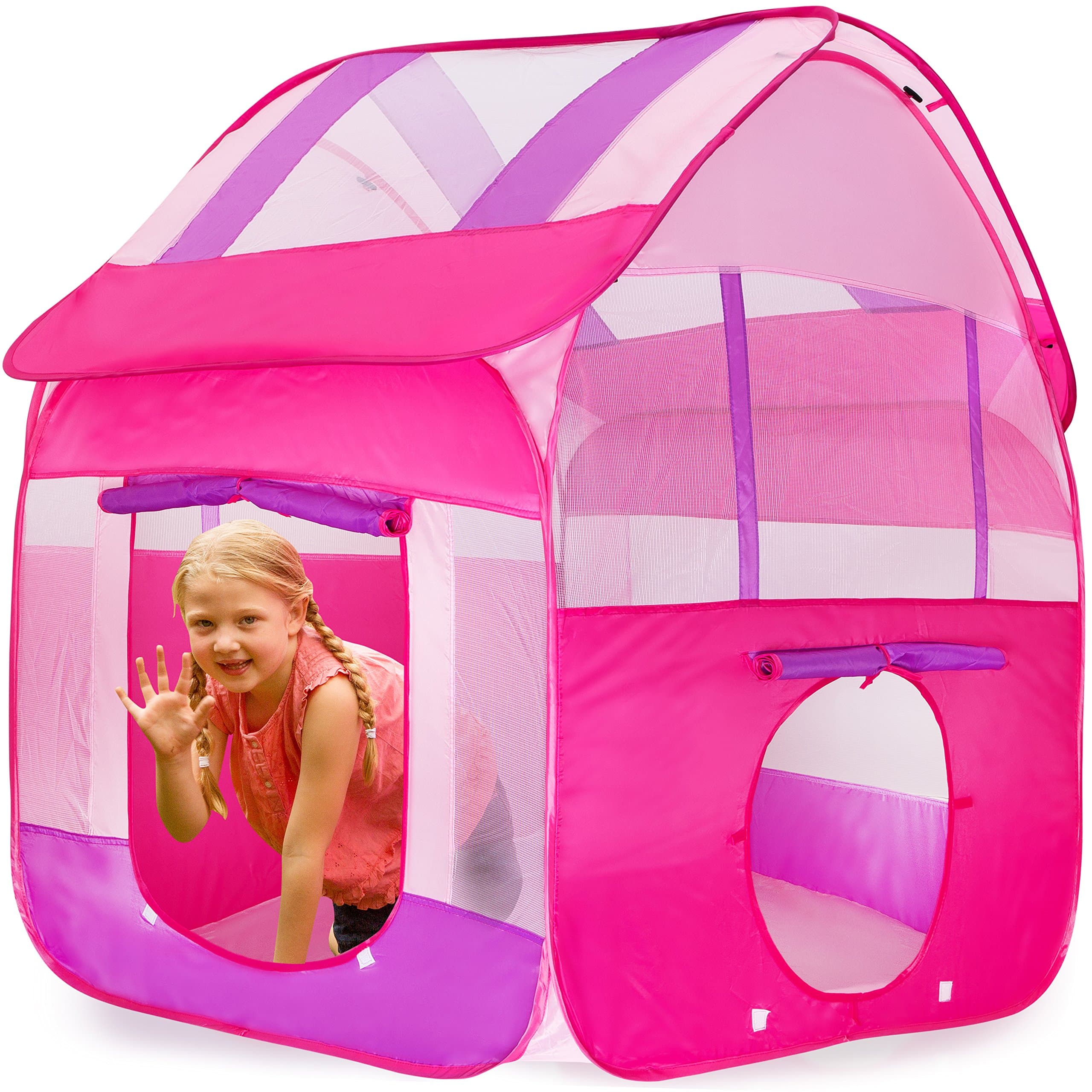 Kiddey Kids Play Tent, Great Playhouse Tent for Indoor/Outdoor, Pops Up No Assembly Required, with Convenient Carry Case for Easy Storage and Travel, Promotes Creativity, Imagination, Early Learning