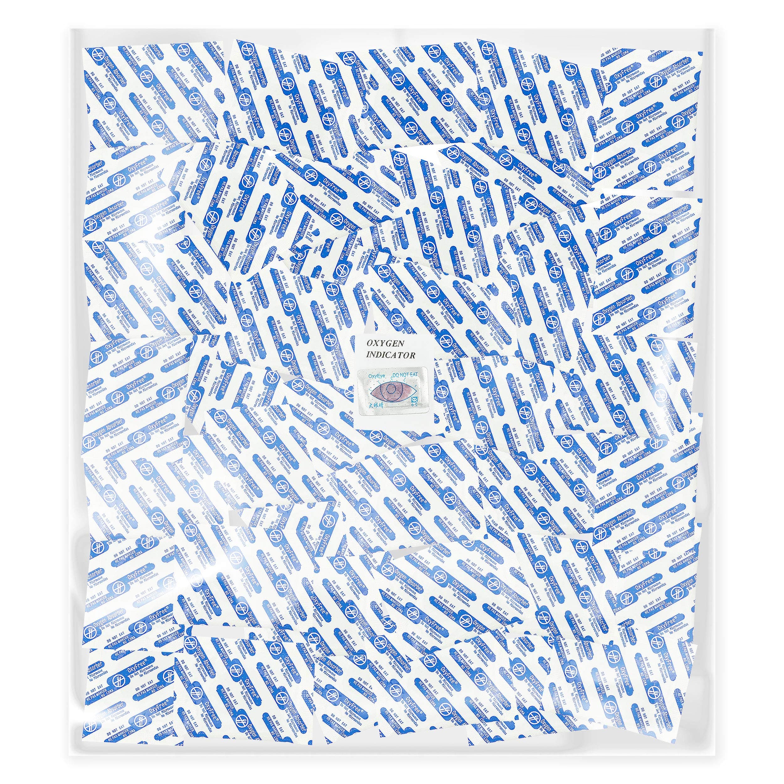 Oxygen Absorbers with Oxyeye Indicator Dehydrated Freeze Dried Foods 300CC, 60 Pack,Teal