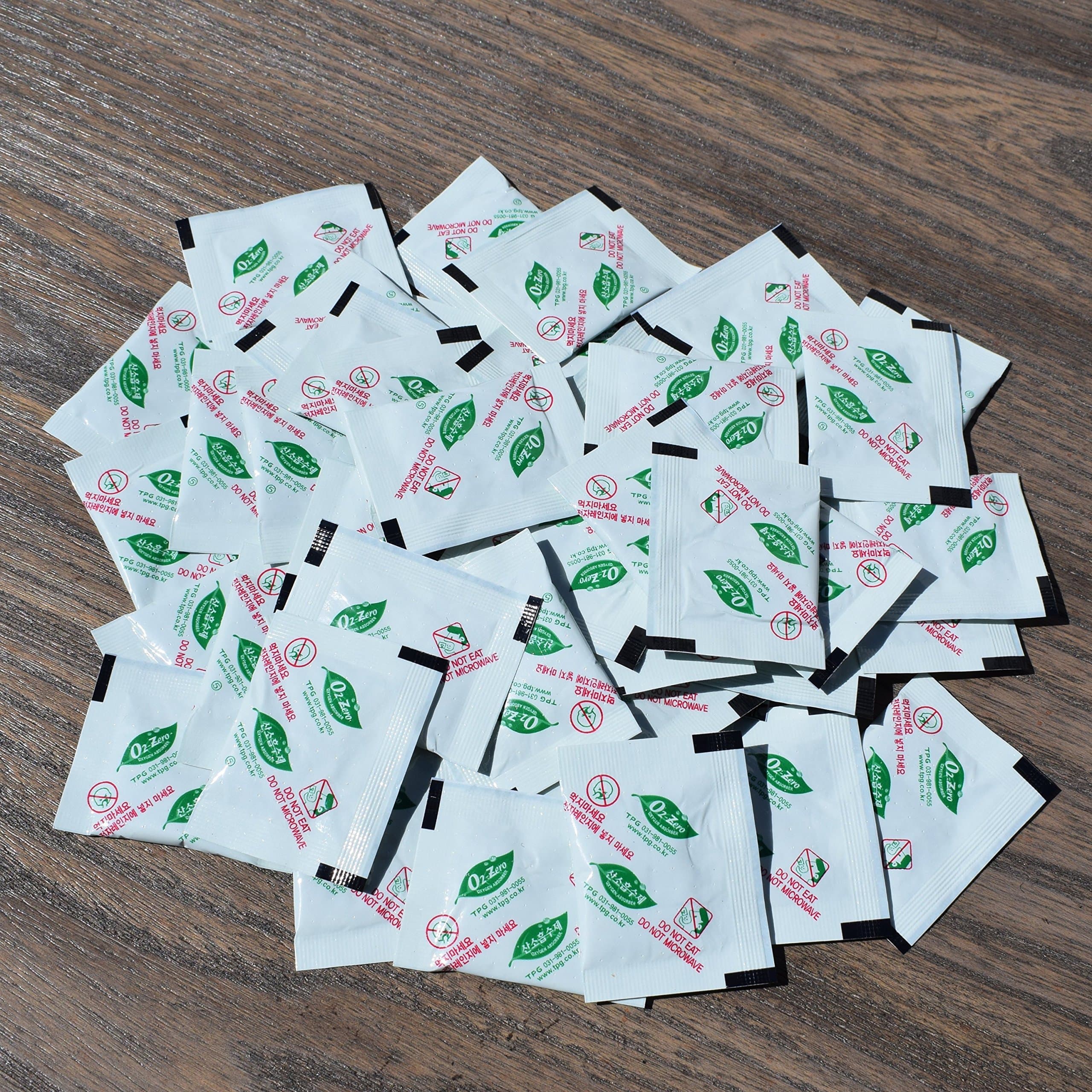 100 CC [250 Packets] Premium Oxygen Absorbers for Food Storage, Oxygen Scavengers Packets(1 Bag of 250 Packet) - ISO 9001 & 14001 Certified Facility Manufactured