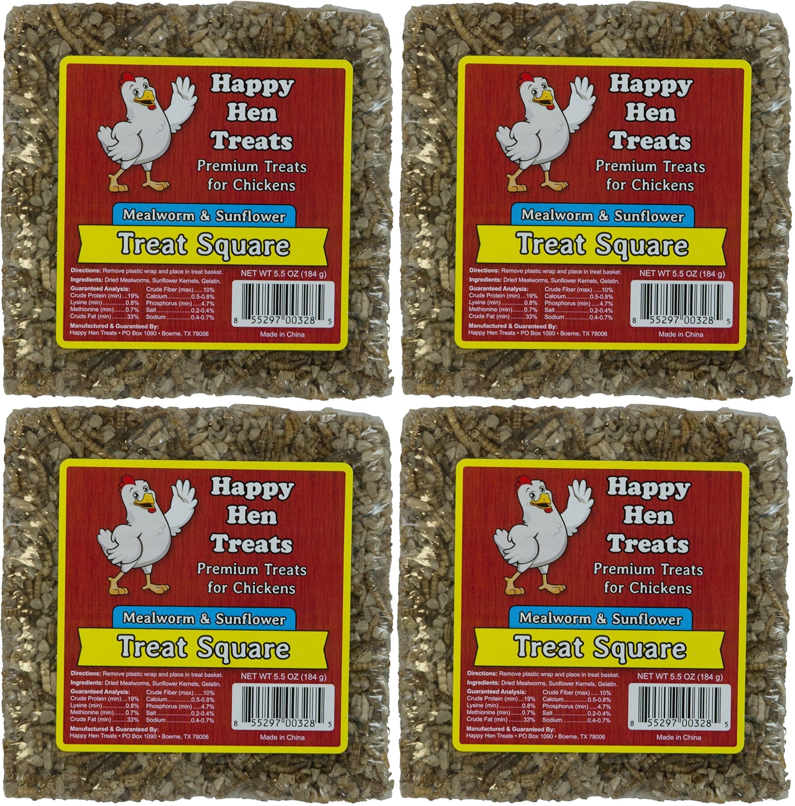 Happy Hen Treats Treat for Pets, Mealworm and Sunflower, 5.5-Ounce - 4 Pack