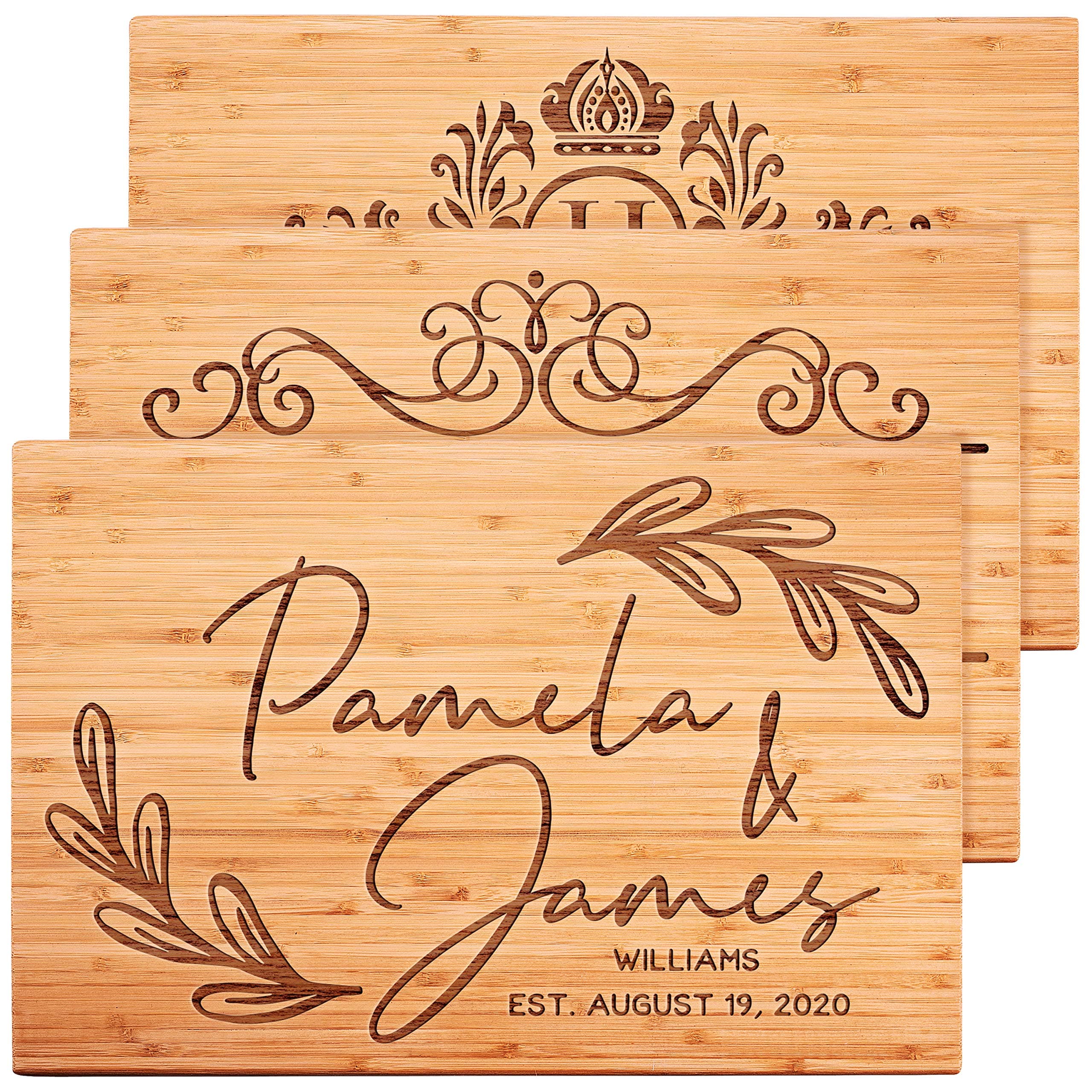 Personalized Cutting Board, 15 Designs - Gifts for Couples, Housewarming Gifts, Bridal Shower, Wedding Gift for Her, Engraved Kitchen Sign - 17 X 11" Large